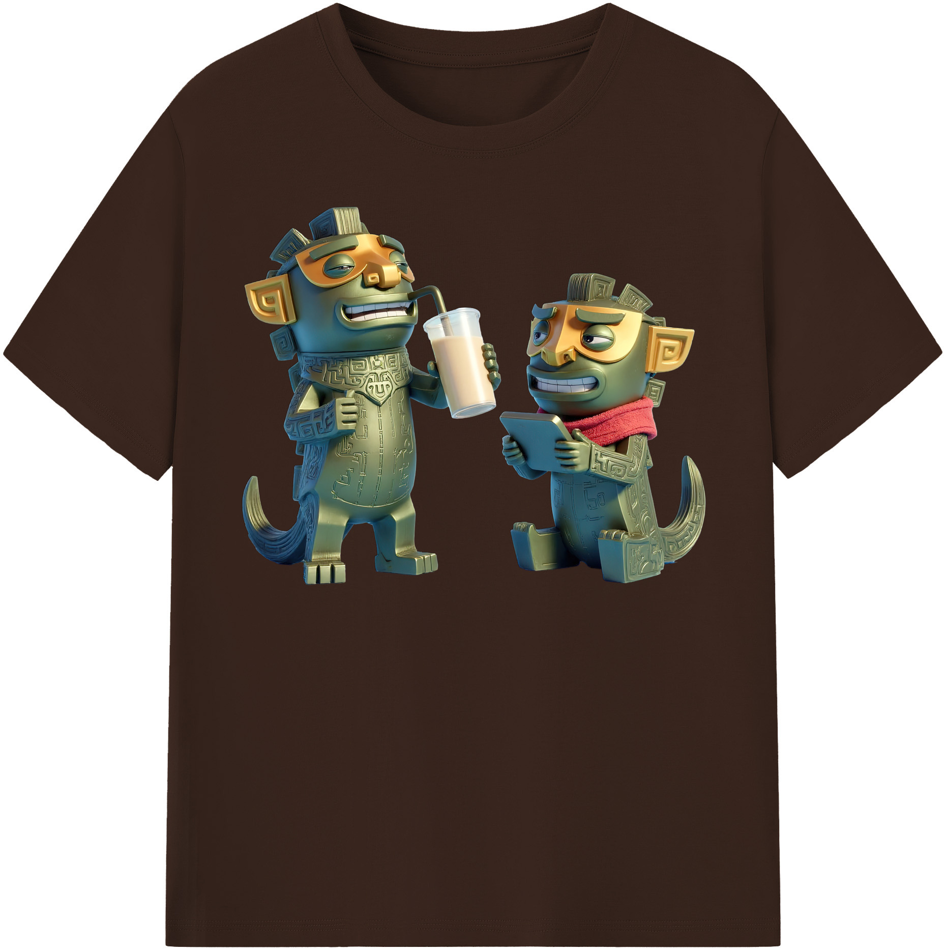 （画像用） Ne Zha 2 ナタ 魔童の大暴れ 綿100％半袖Tシャツ（フロントプリント）