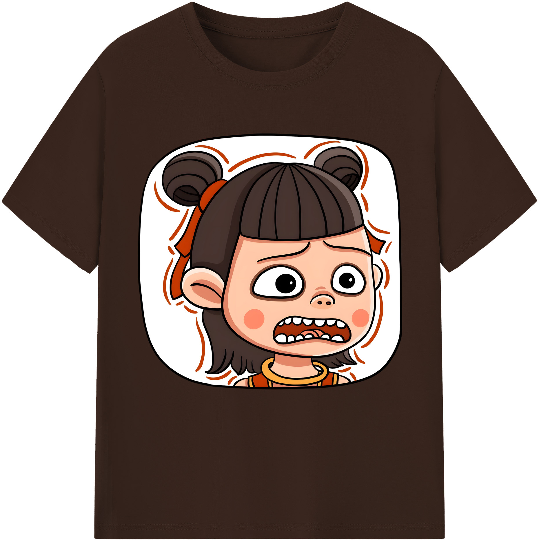 （画像用） Ne Zha 2 ナタ 魔童の大暴れ 綿100％半袖Tシャツ（フロントプリント）