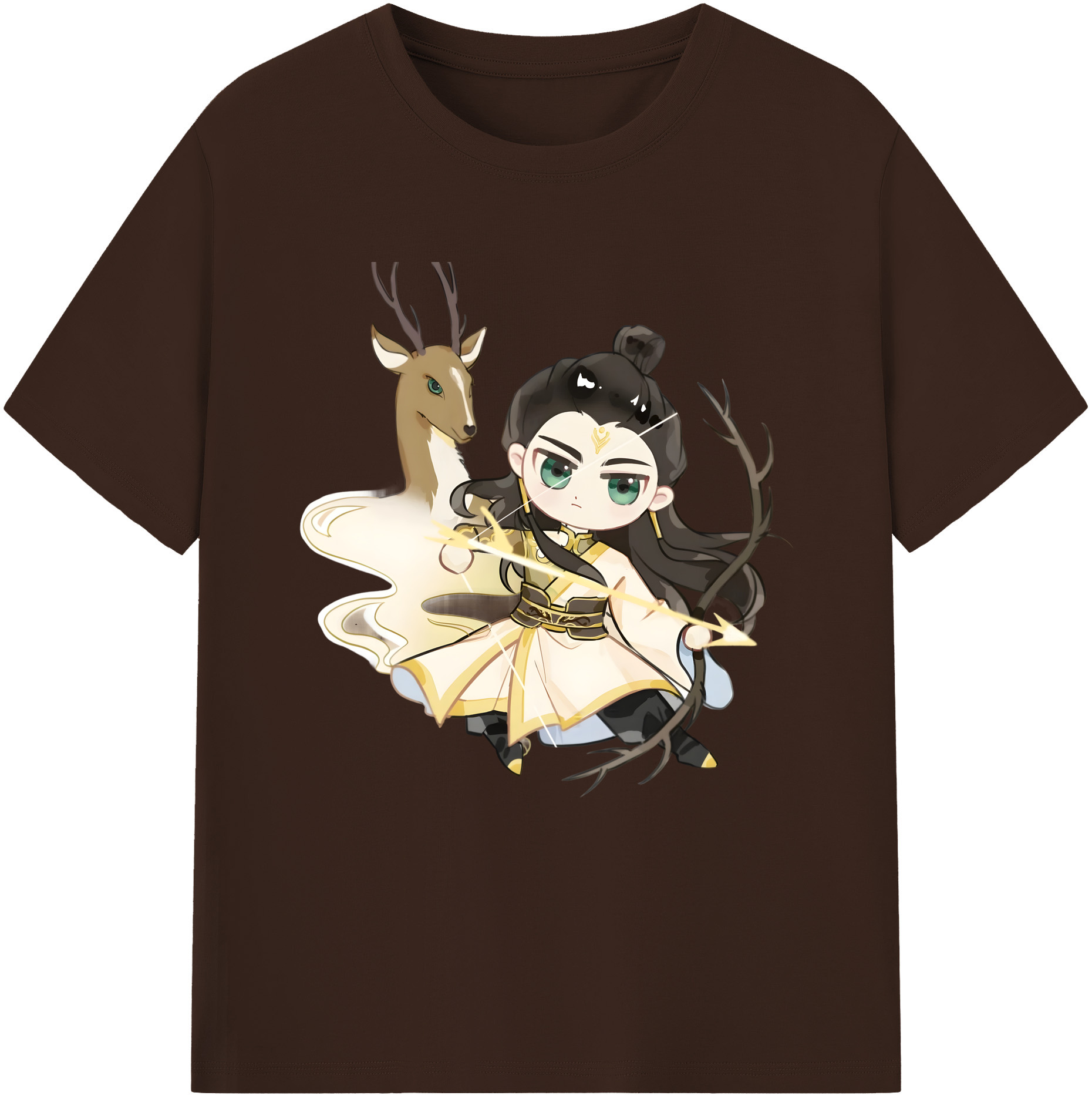 （画像用） Ne Zha 2 ナタ 魔童の大暴れ 綿100％半袖Tシャツ（フロントプリント）