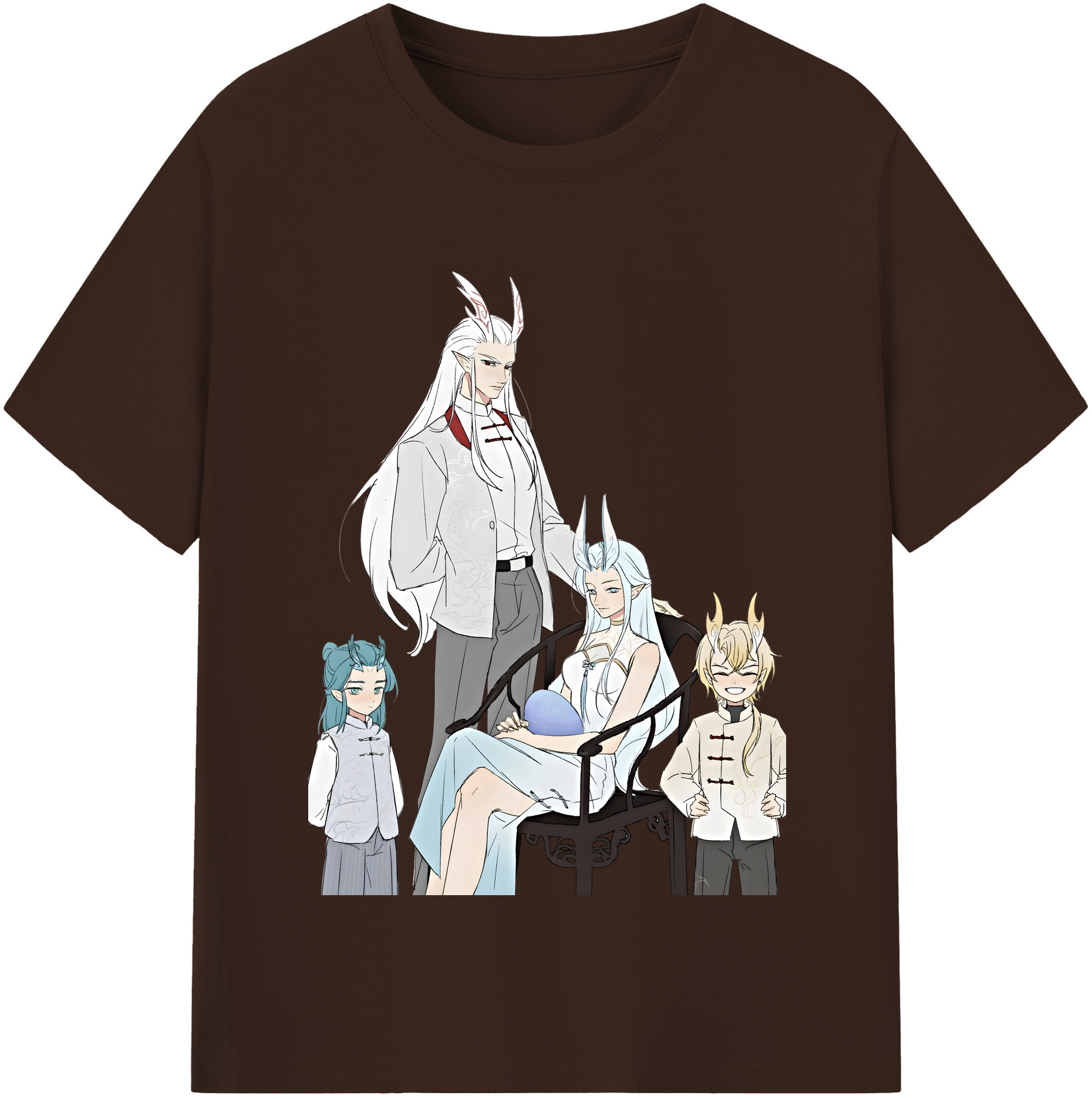 （画像用） Ne Zha 2 ナタ 魔童の大暴れ 綿100％半袖Tシャツ（フロントプリント）