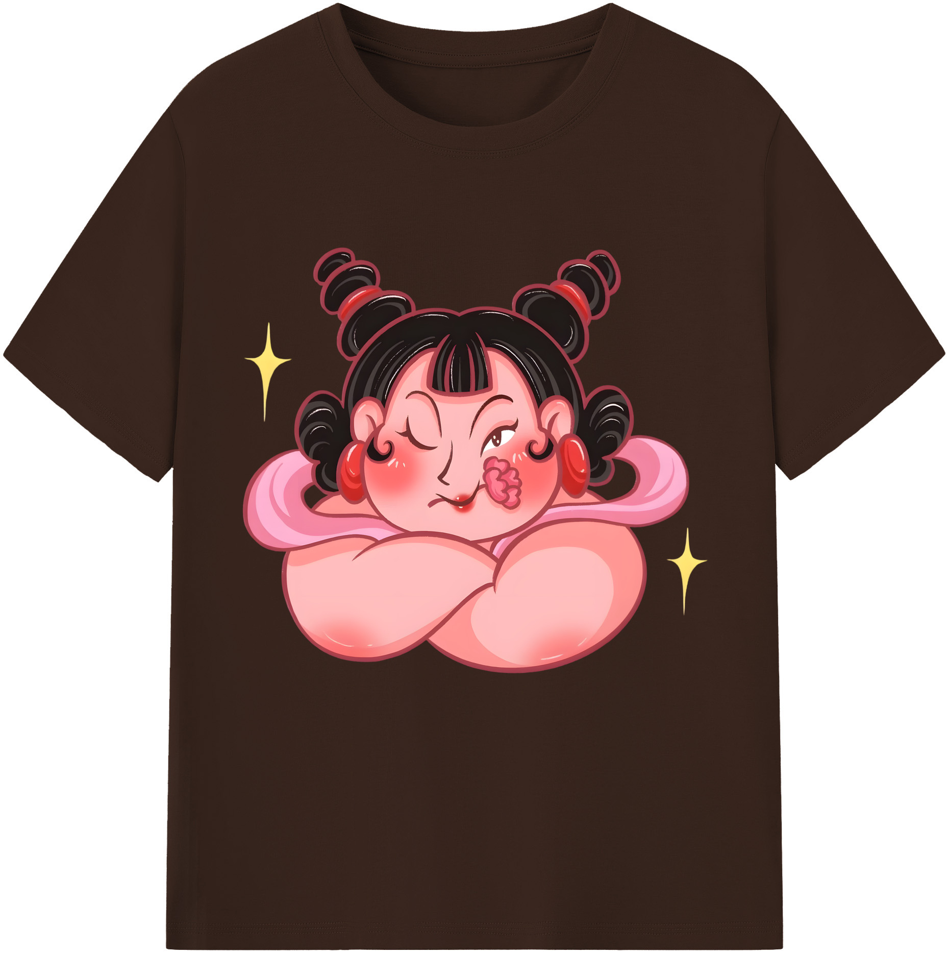 （画像用） Ne Zha 2 ナタ 魔童の大暴れ 綿100％半袖Tシャツ（フロントプリント）