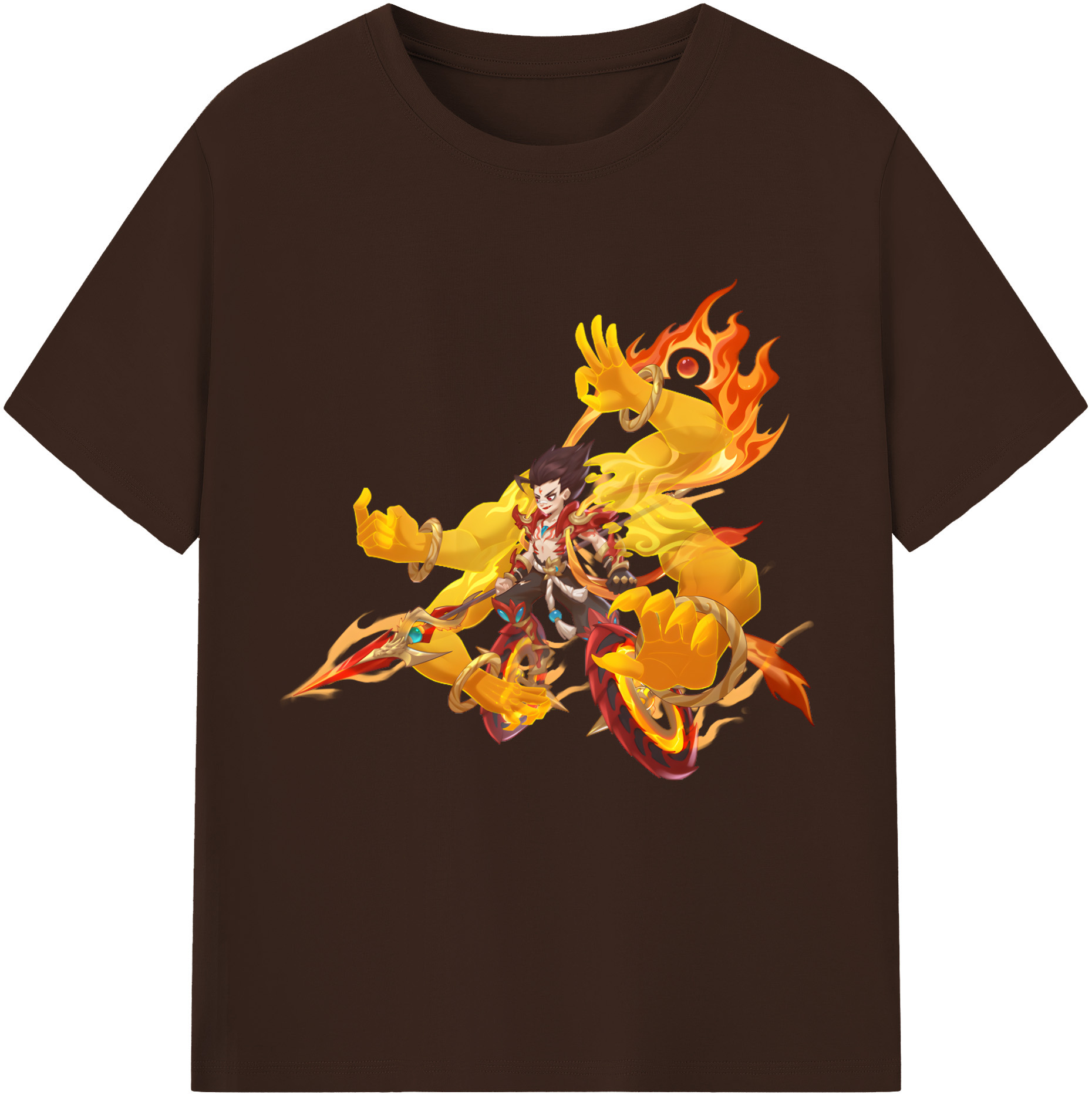 （画像用） Ne Zha 2 ナタ 魔童の大暴れ 綿100％半袖Tシャツ（フロントプリント）