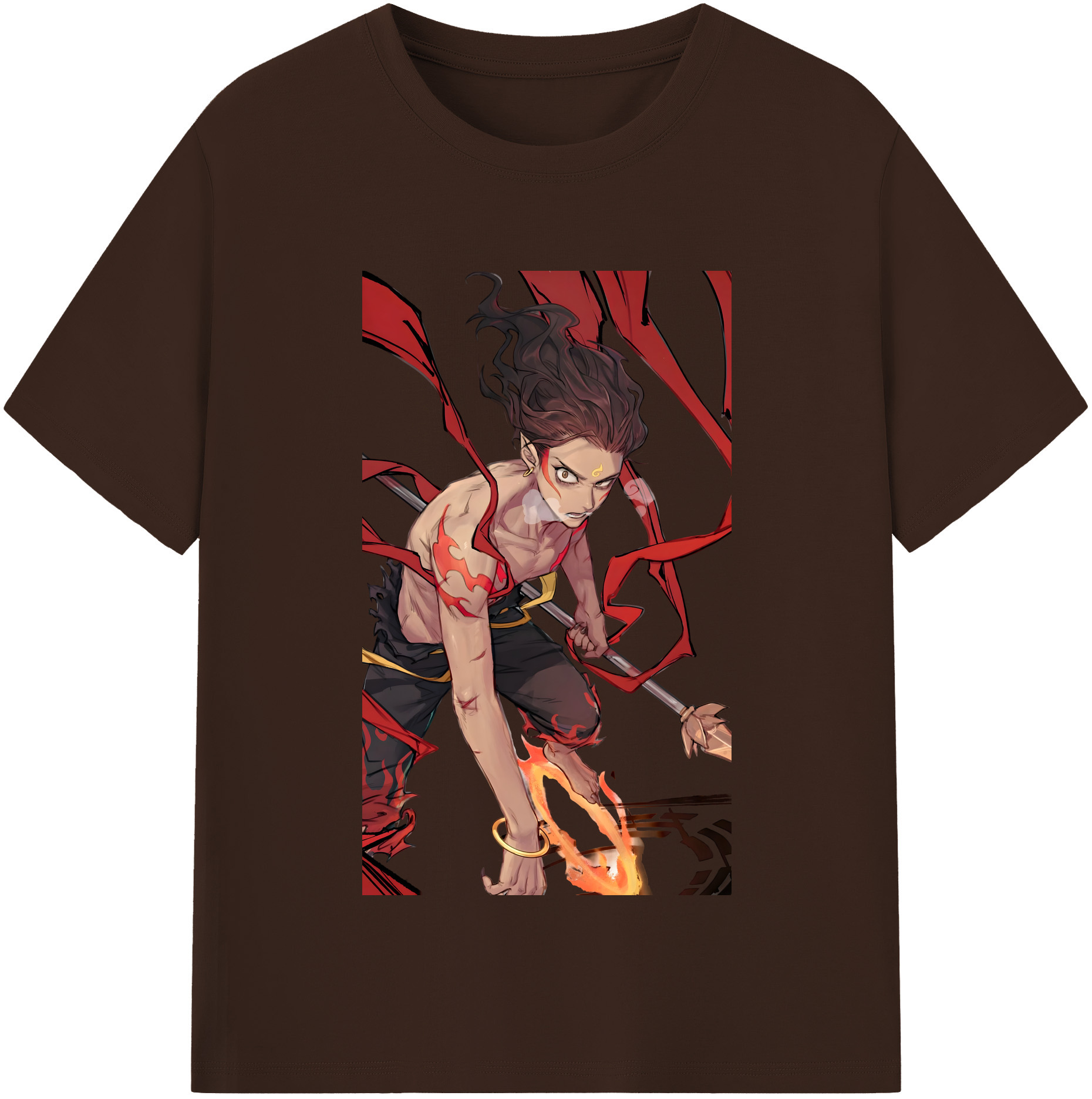 （画像用） Ne Zha 2 ナタ 魔童の大暴れ 綿100％半袖Tシャツ（フロントプリント）
