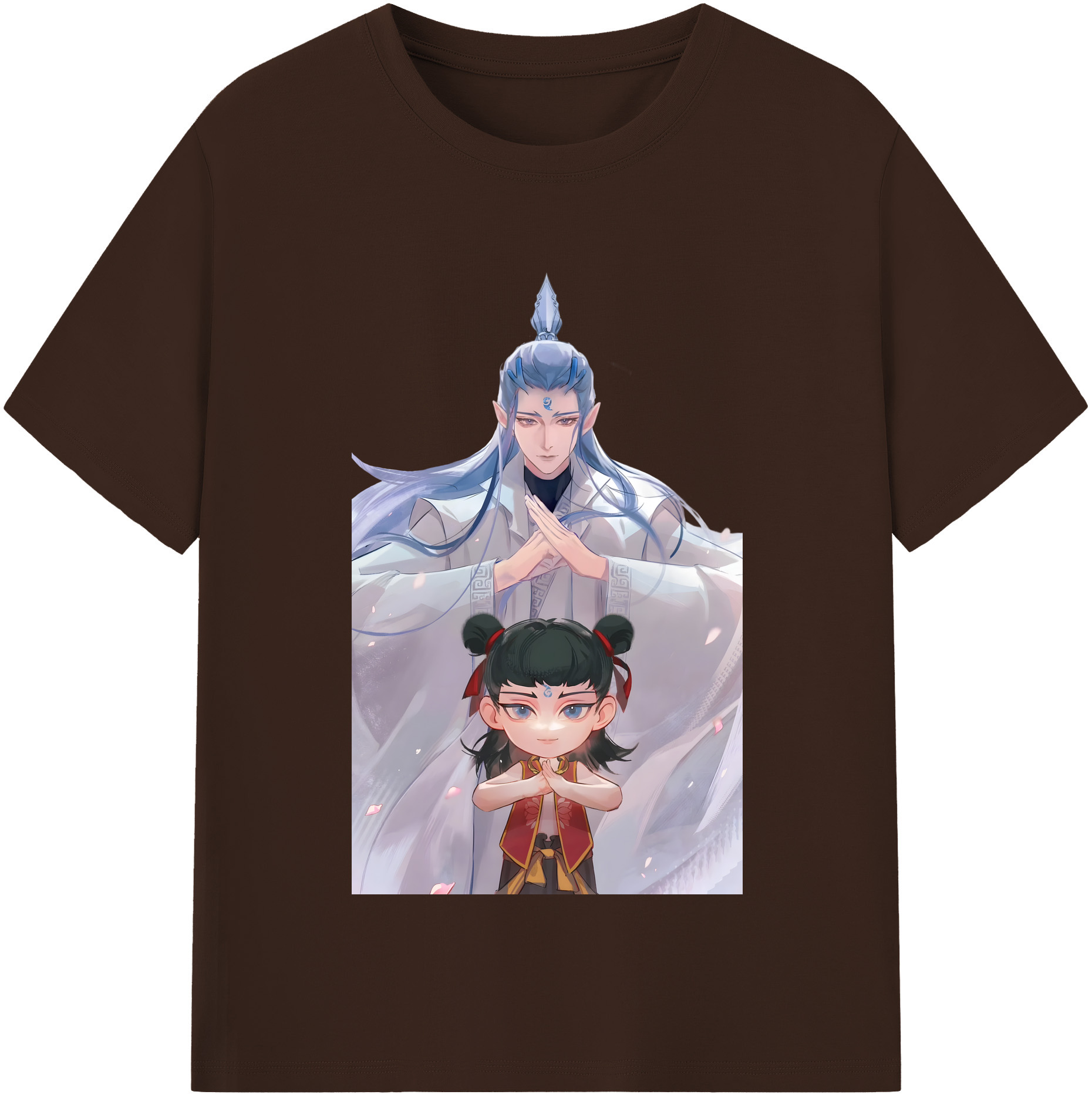 （画像用） Ne Zha 2 ナタ 魔童の大暴れ 綿100％半袖Tシャツ（フロントプリント）