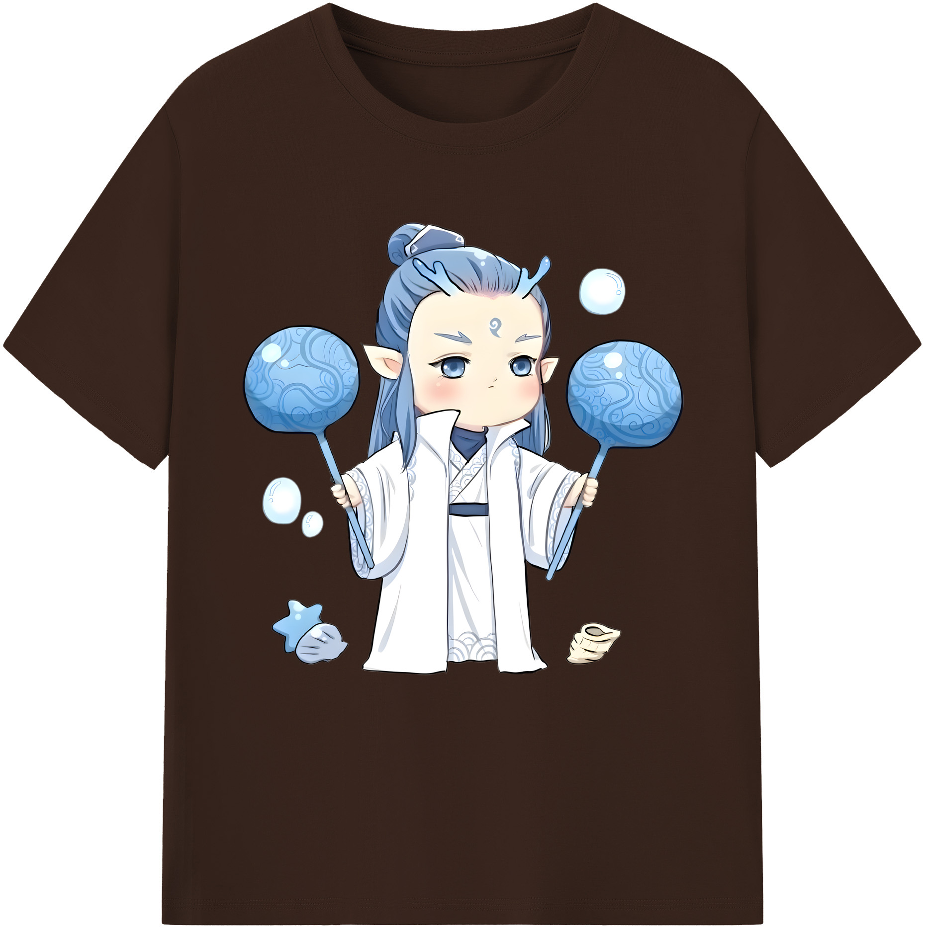 （画像用） Ne Zha 2 ナタ 魔童の大暴れ 綿100％半袖Tシャツ（フロントプリント）