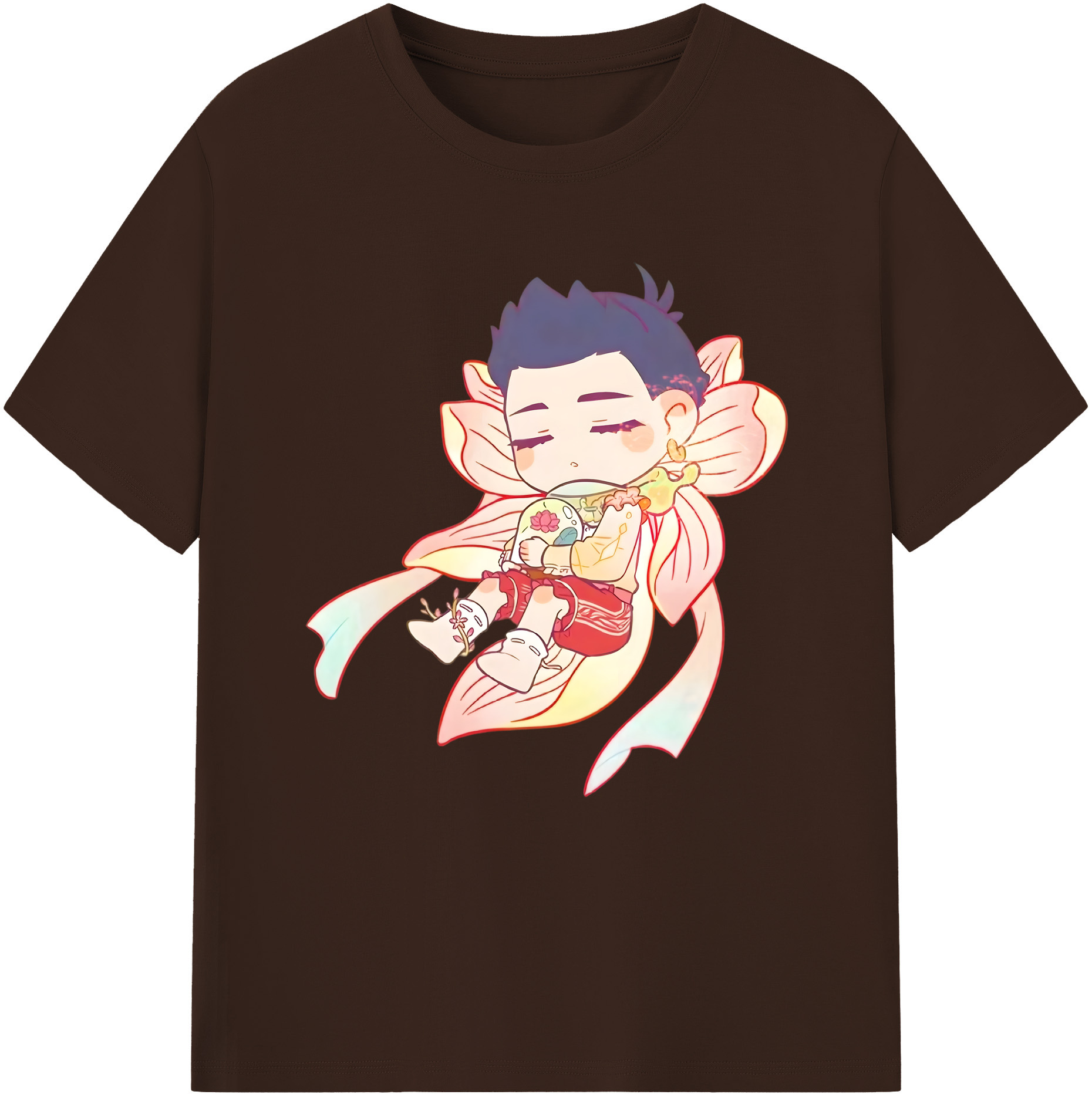 （画像用） Ne Zha 2 ナタ 魔童の大暴れ 綿100％半袖Tシャツ（フロントプリント）