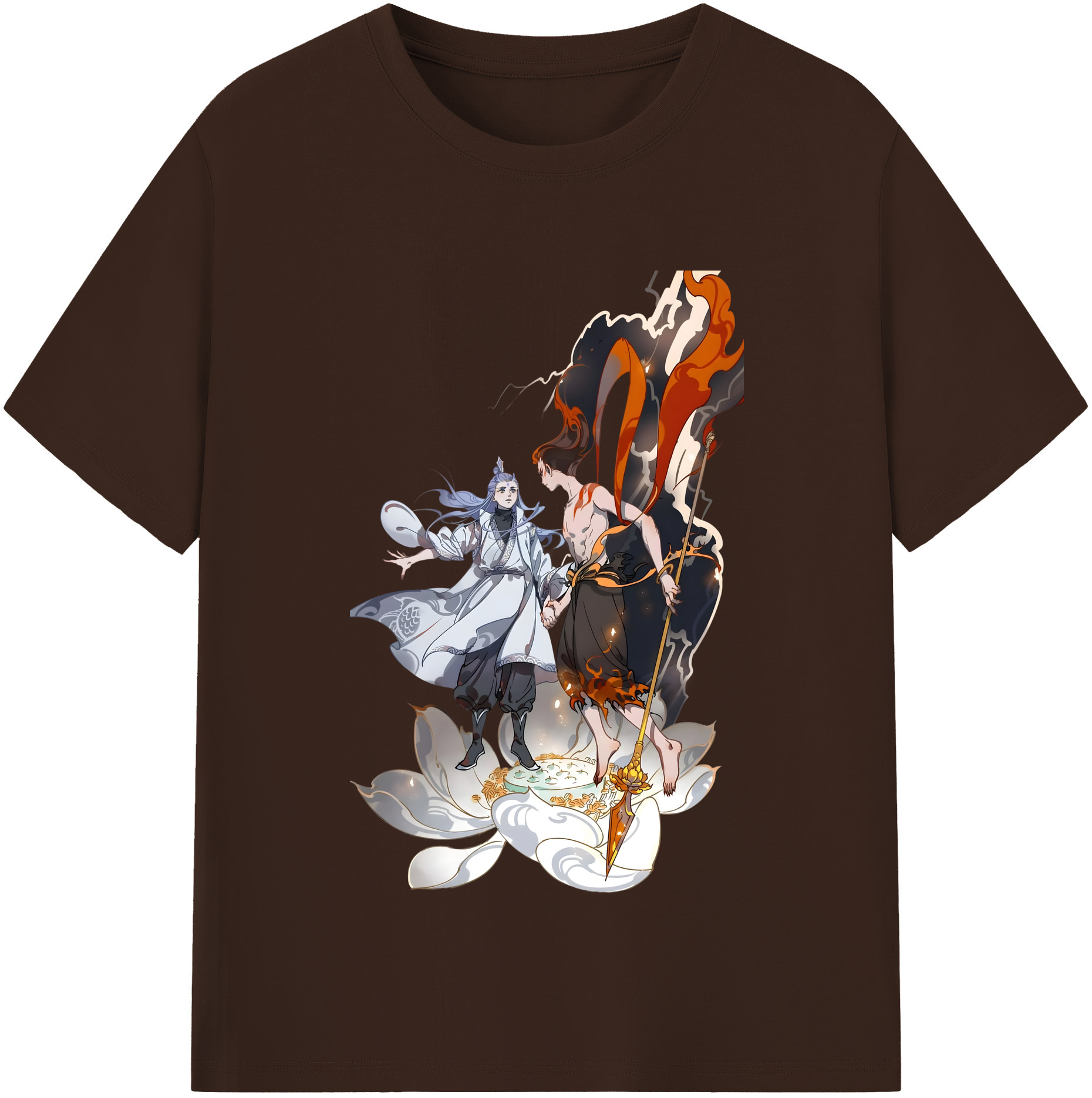 （画像用） Ne Zha 2 ナタ 魔童の大暴れ 綿100％半袖Tシャツ（フロントプリント）