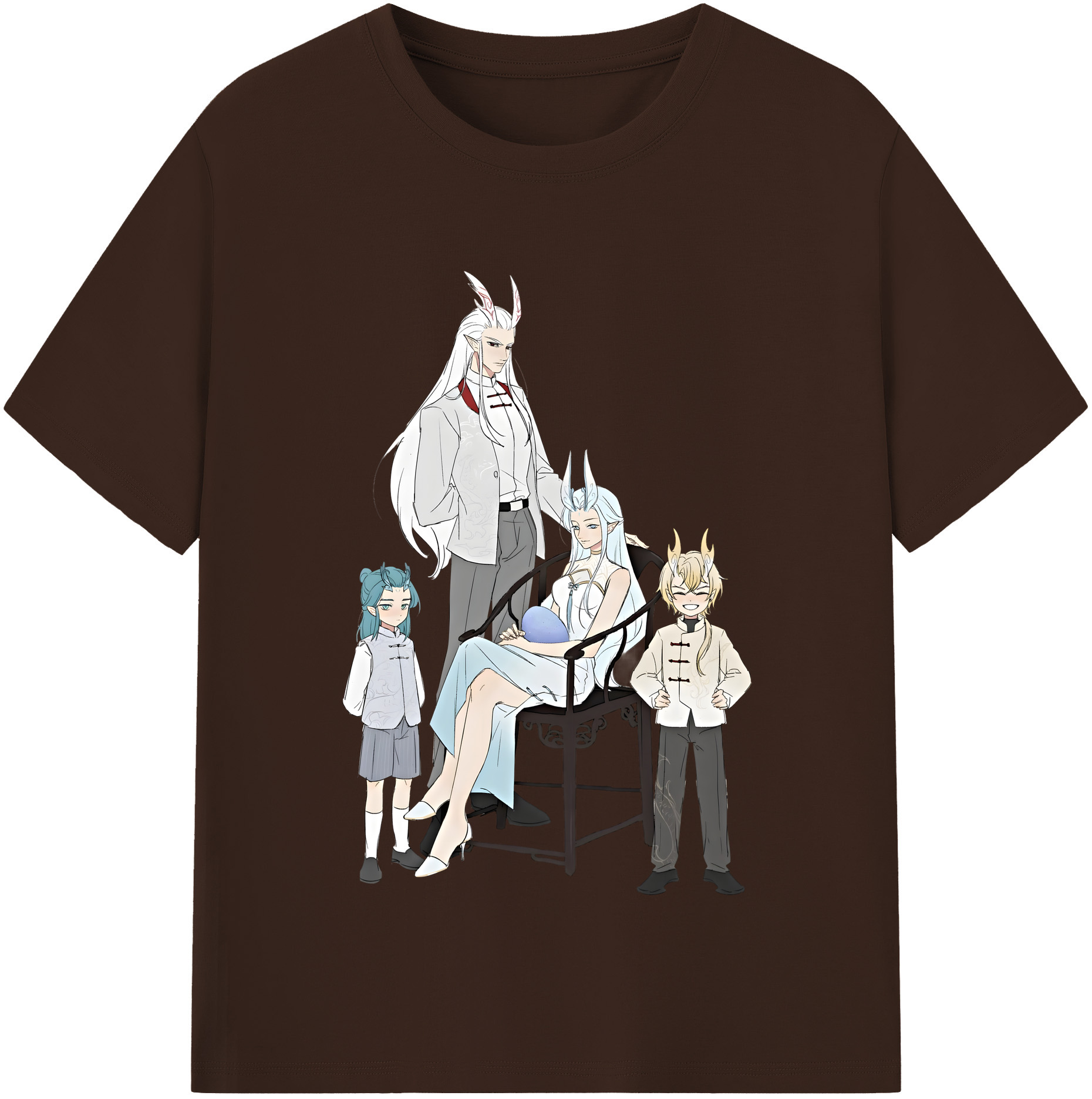 （画像用） Ne Zha 2 ナタ 魔童の大暴れ 綿100％半袖Tシャツ（フロントプリント）