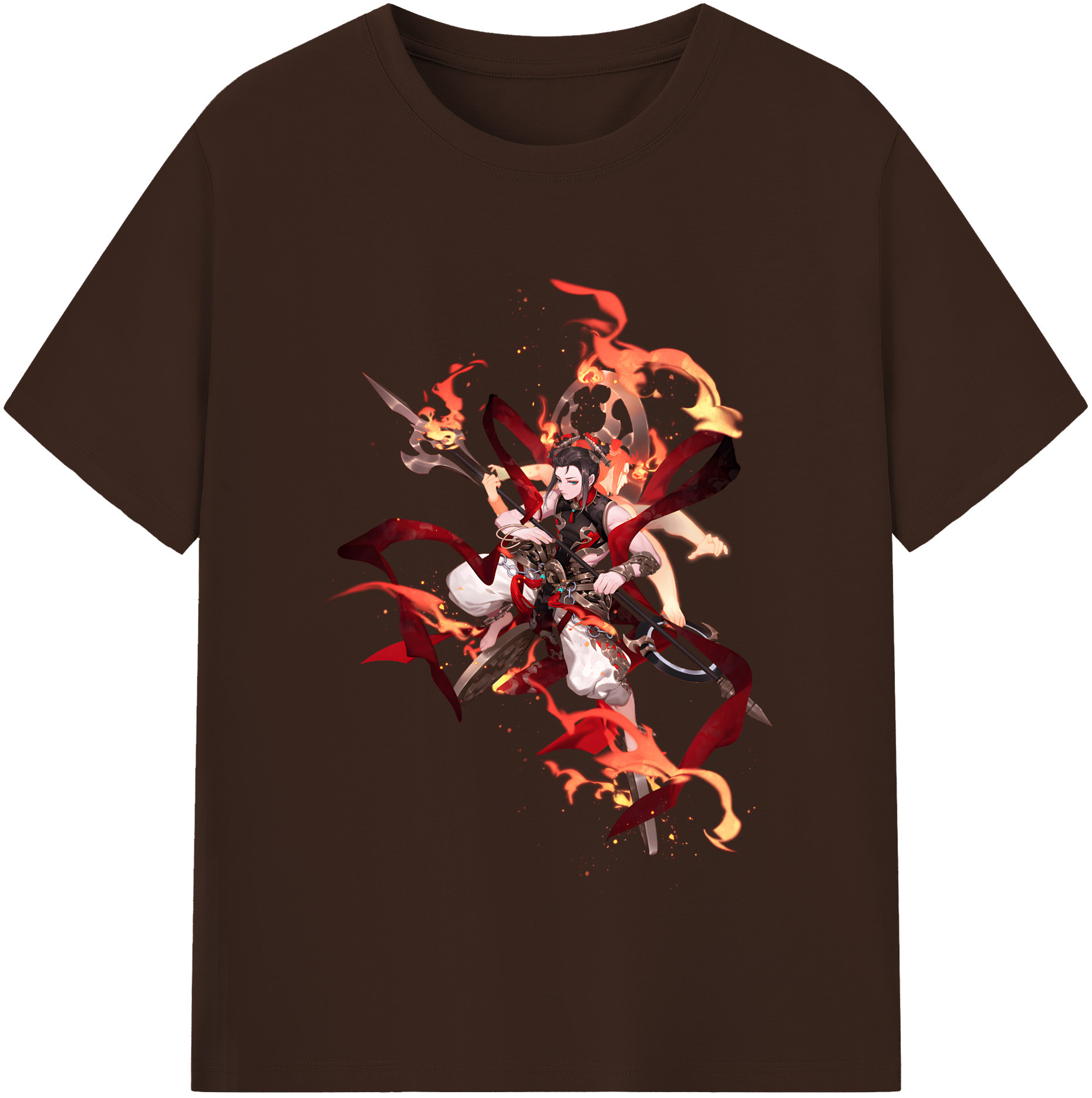（画像用） Ne Zha 2 ナタ 魔童の大暴れ 綿100％半袖Tシャツ（フロントプリント）