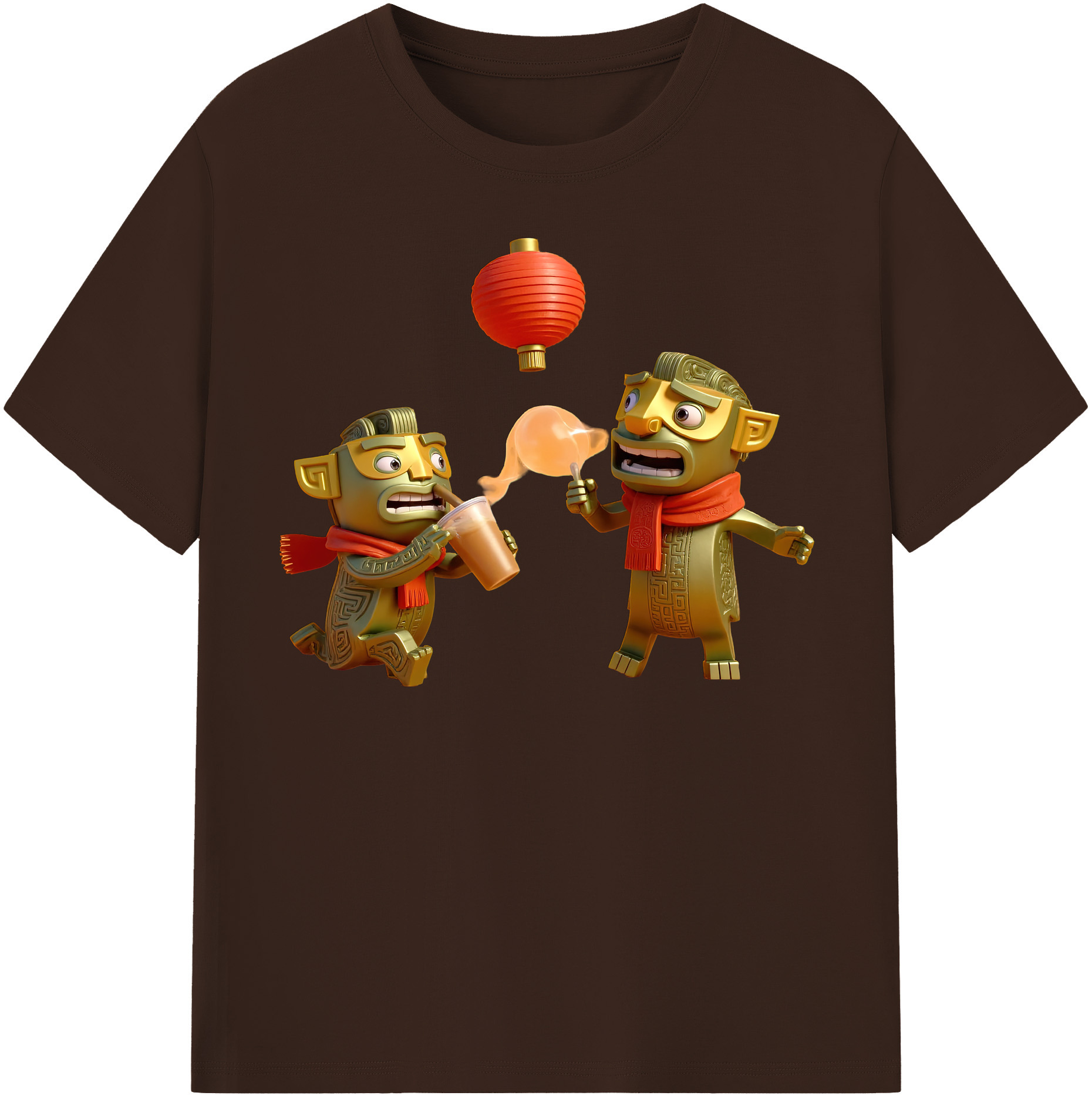 （画像用） Ne Zha 2 ナタ 魔童の大暴れ 綿100％半袖Tシャツ（フロントプリント）