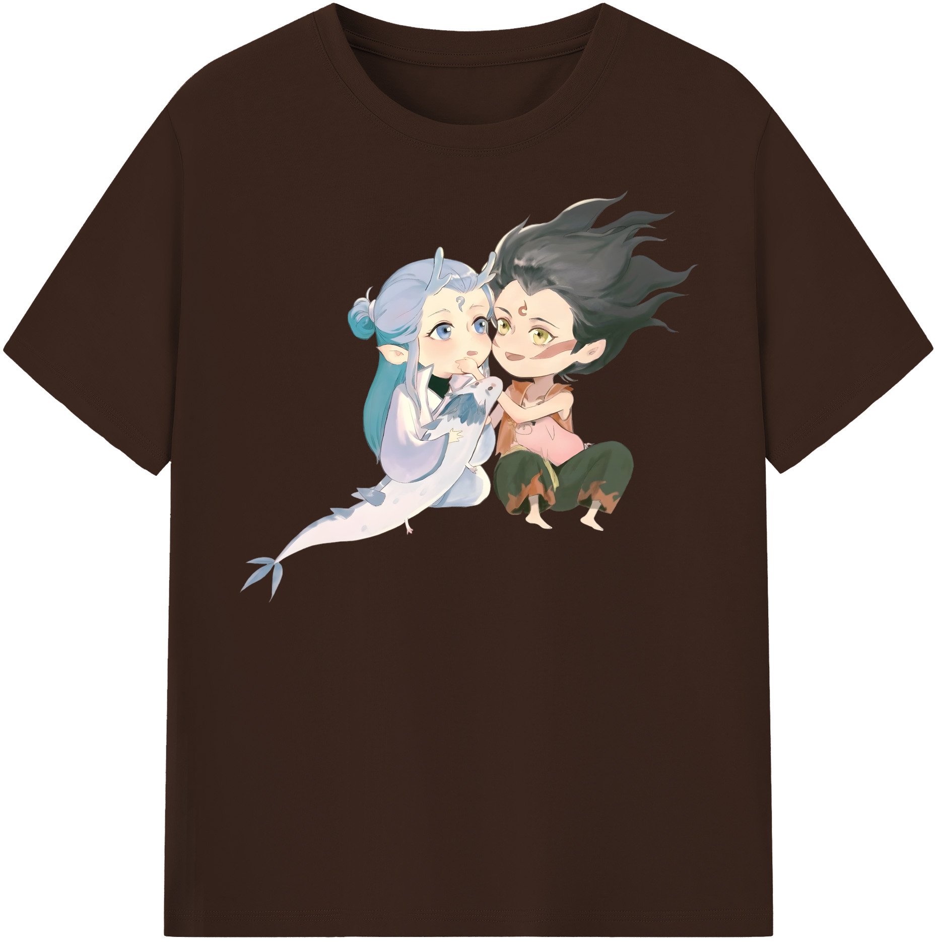 （画像用） Ne Zha 2 ナタ 魔童の大暴れ 綿100％半袖Tシャツ（フロントプリント）