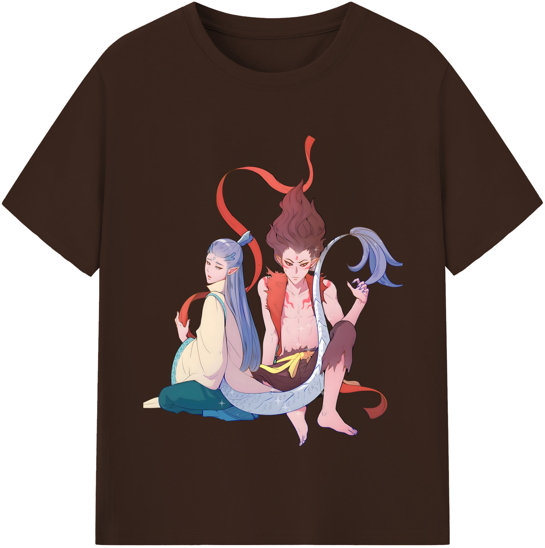 （画像用） Ne Zha 2 ナタ 魔童の大暴れ 綿100％半袖Tシャツ（フロントプリント）