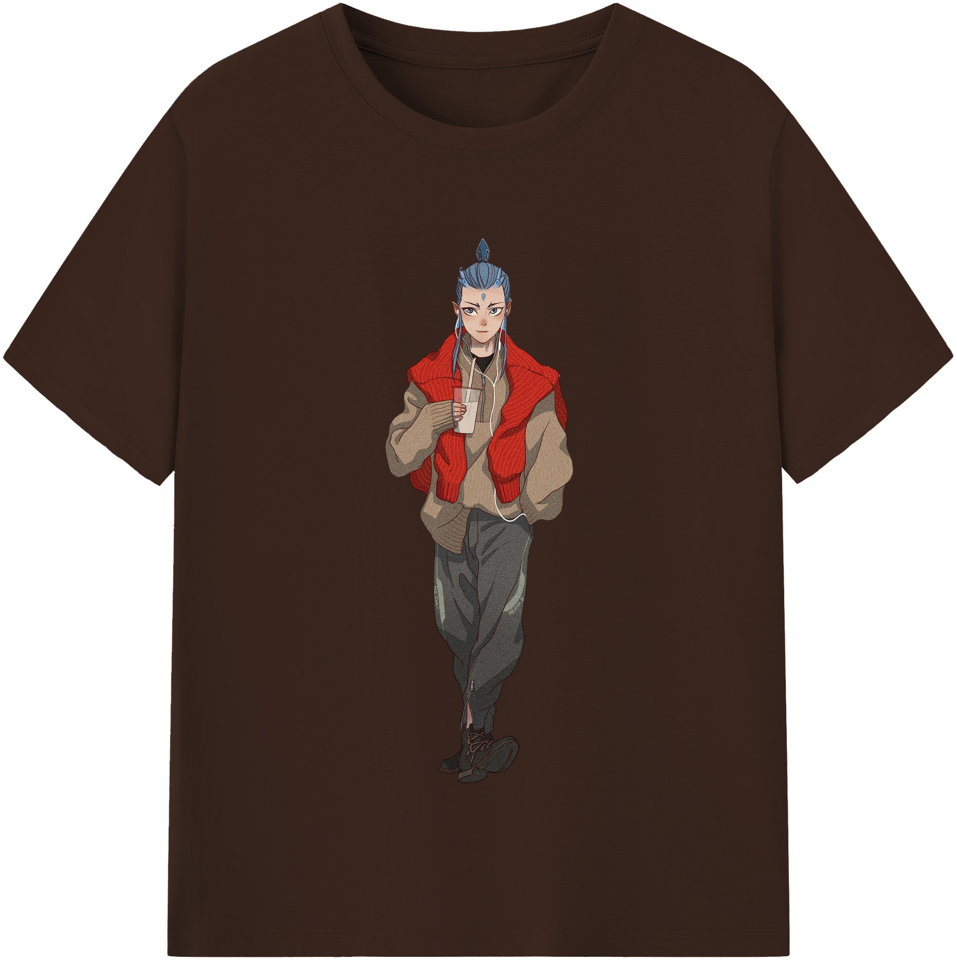 （画像用） Ne Zha 2 ナタ 魔童の大暴れ 綿100％半袖Tシャツ（フロントプリント）