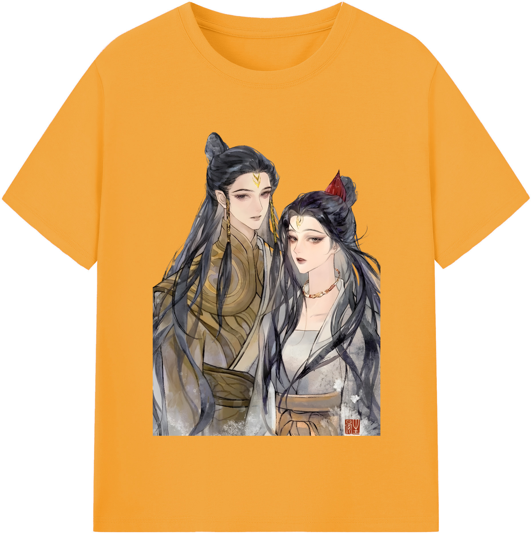 （画像用） Ne Zha 2 ナタ 魔童の大暴れ 綿100％半袖Tシャツ（フロントプリント）