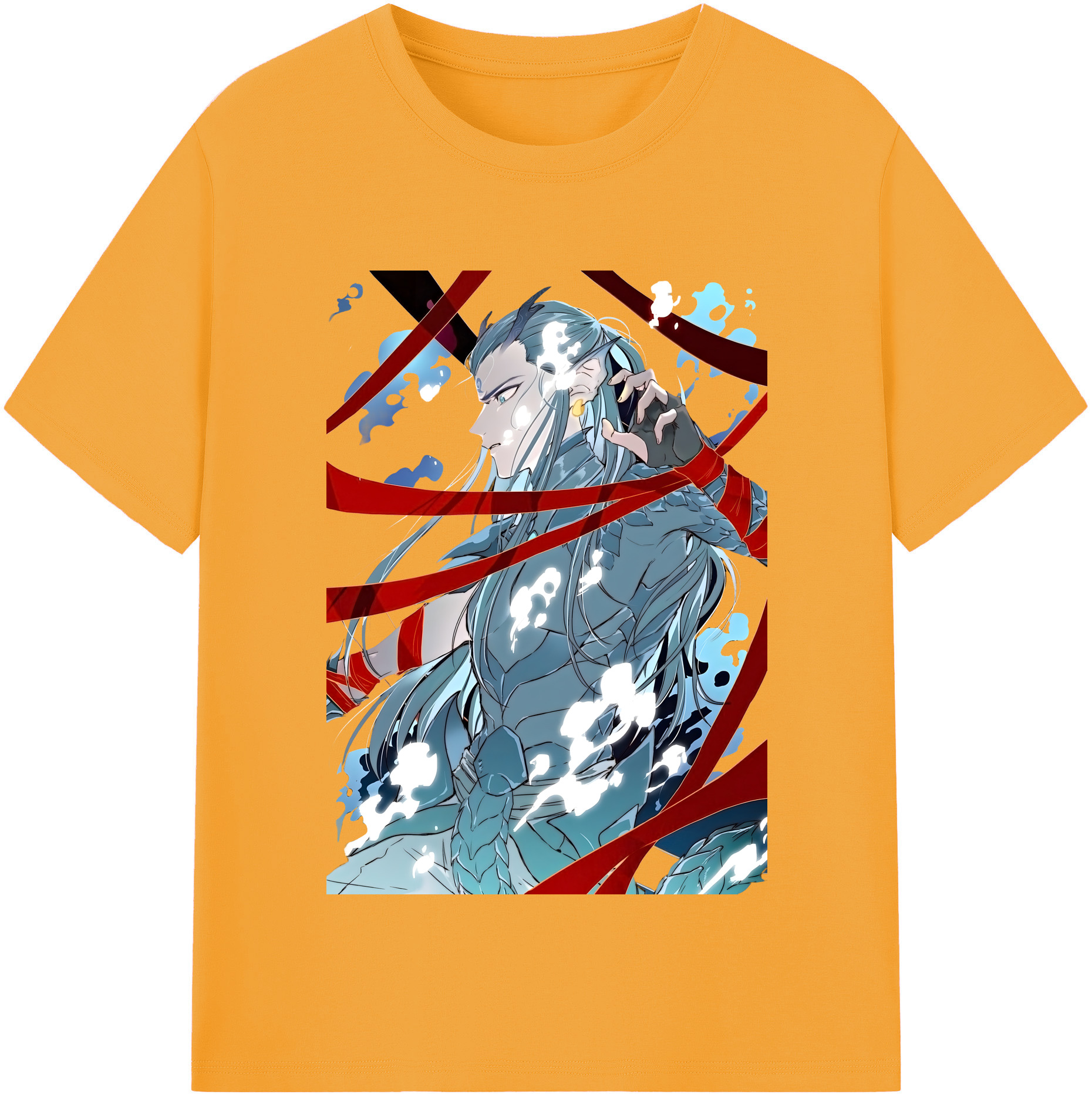 （画像用） Ne Zha 2 ナタ 魔童の大暴れ 綿100％半袖Tシャツ（フロントプリント）