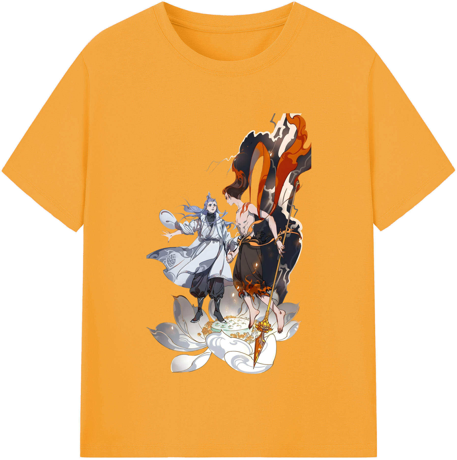 （画像用） Ne Zha 2 ナタ 魔童の大暴れ 綿100％半袖Tシャツ（フロントプリント）
