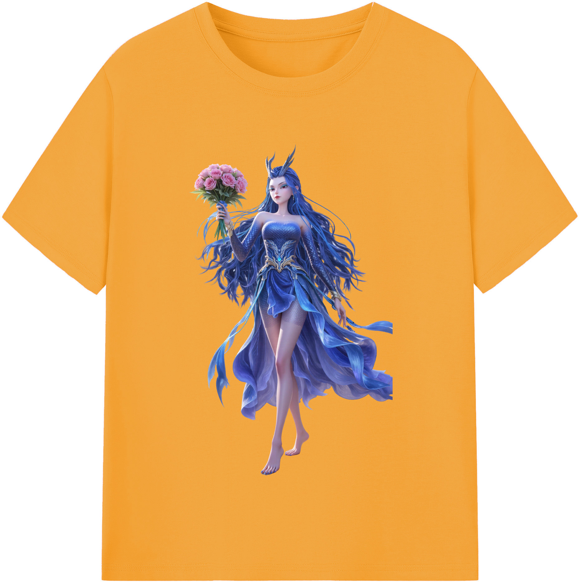（画像用） Ne Zha 2 ナタ 魔童の大暴れ 綿100％半袖Tシャツ（フロントプリント）