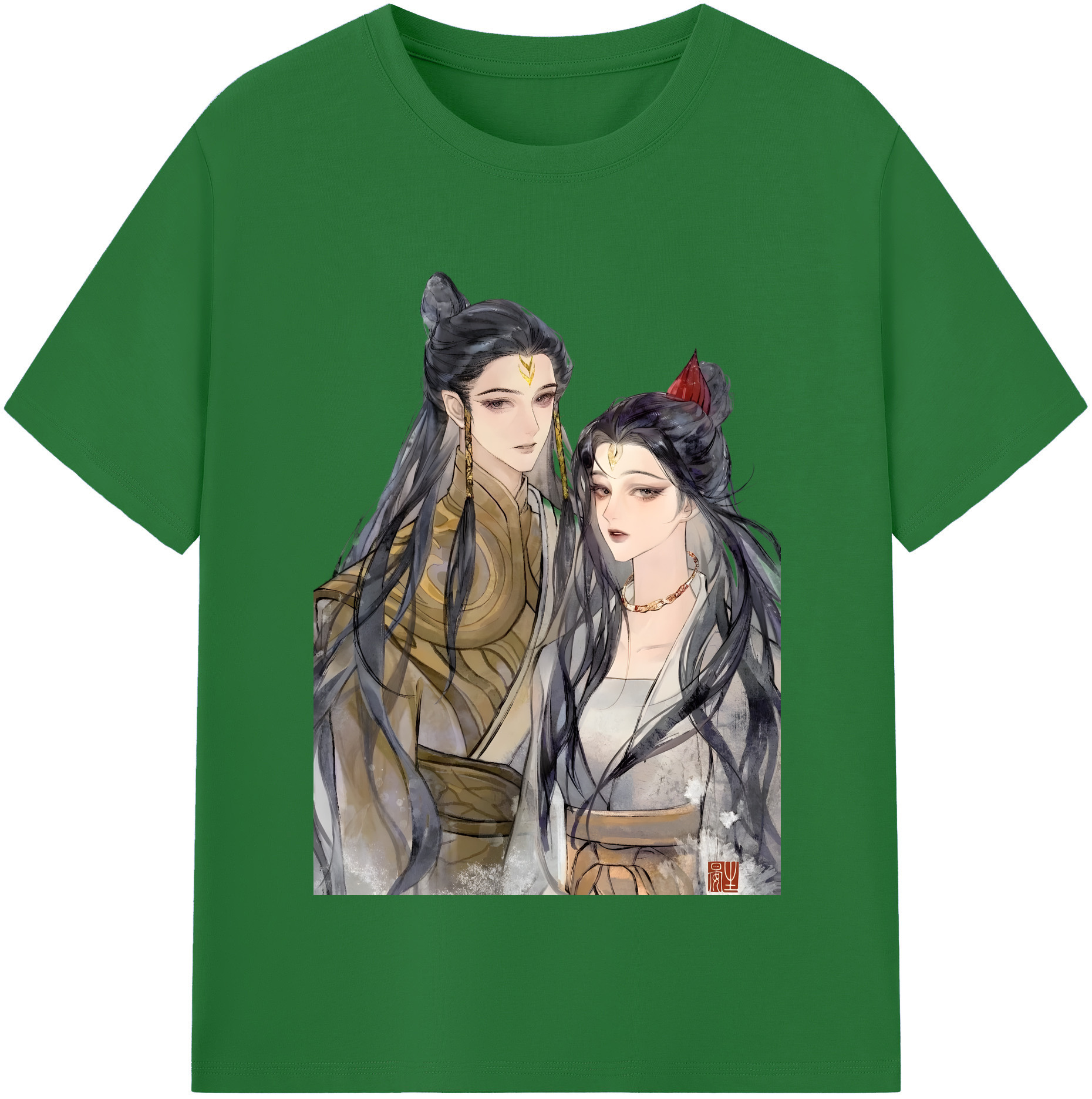 （画像用） Ne Zha 2 ナタ 魔童の大暴れ 綿100％半袖Tシャツ（フロントプリント）