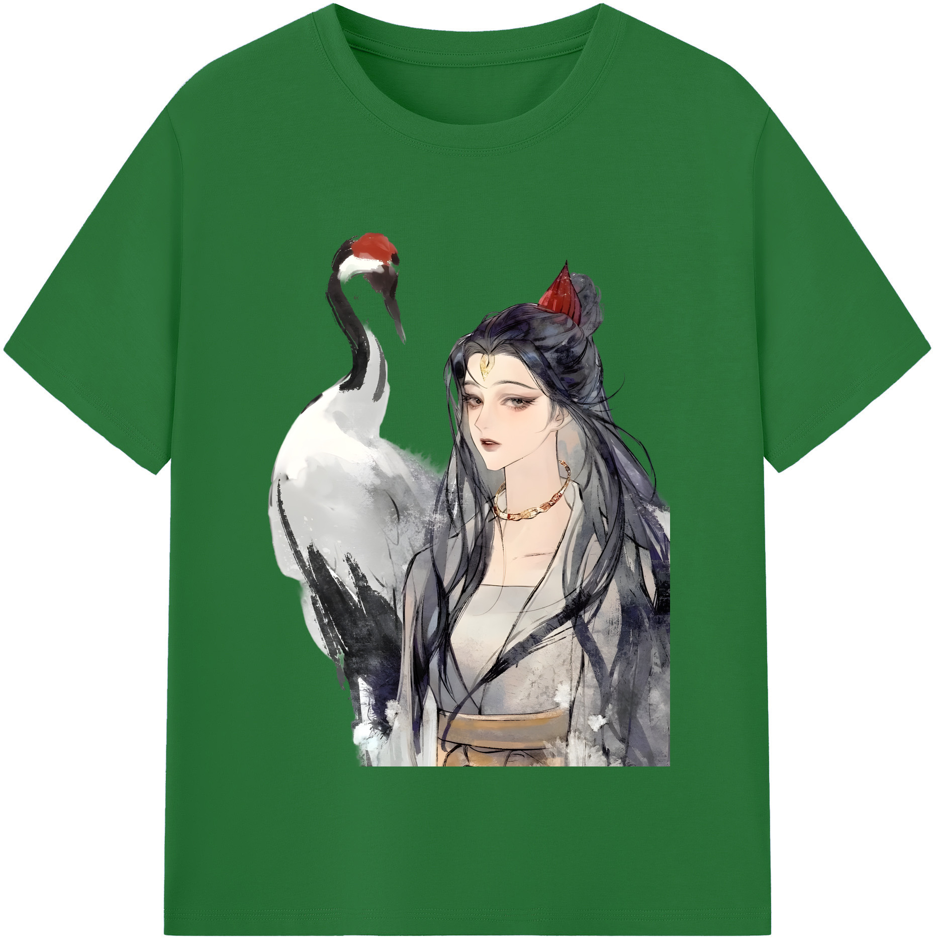 （画像用） Ne Zha 2 ナタ 魔童の大暴れ 綿100％半袖Tシャツ（フロントプリント）