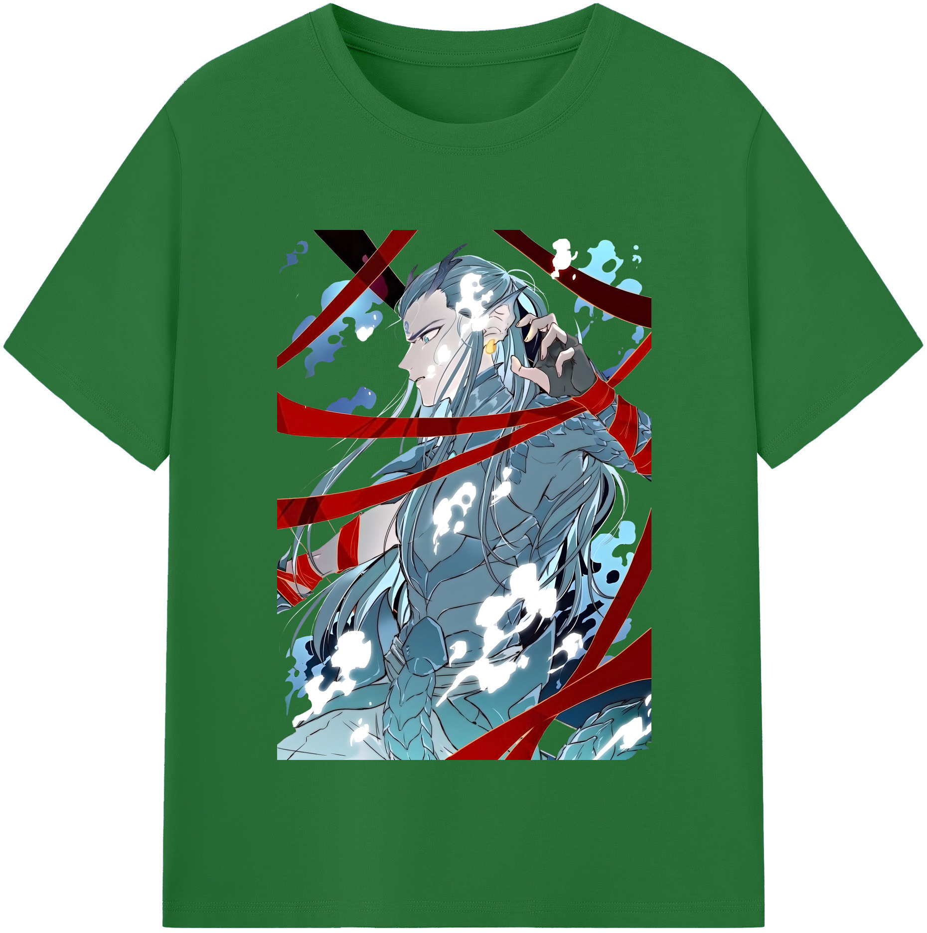 （画像用） Ne Zha 2 ナタ 魔童の大暴れ 綿100％半袖Tシャツ（フロントプリント）