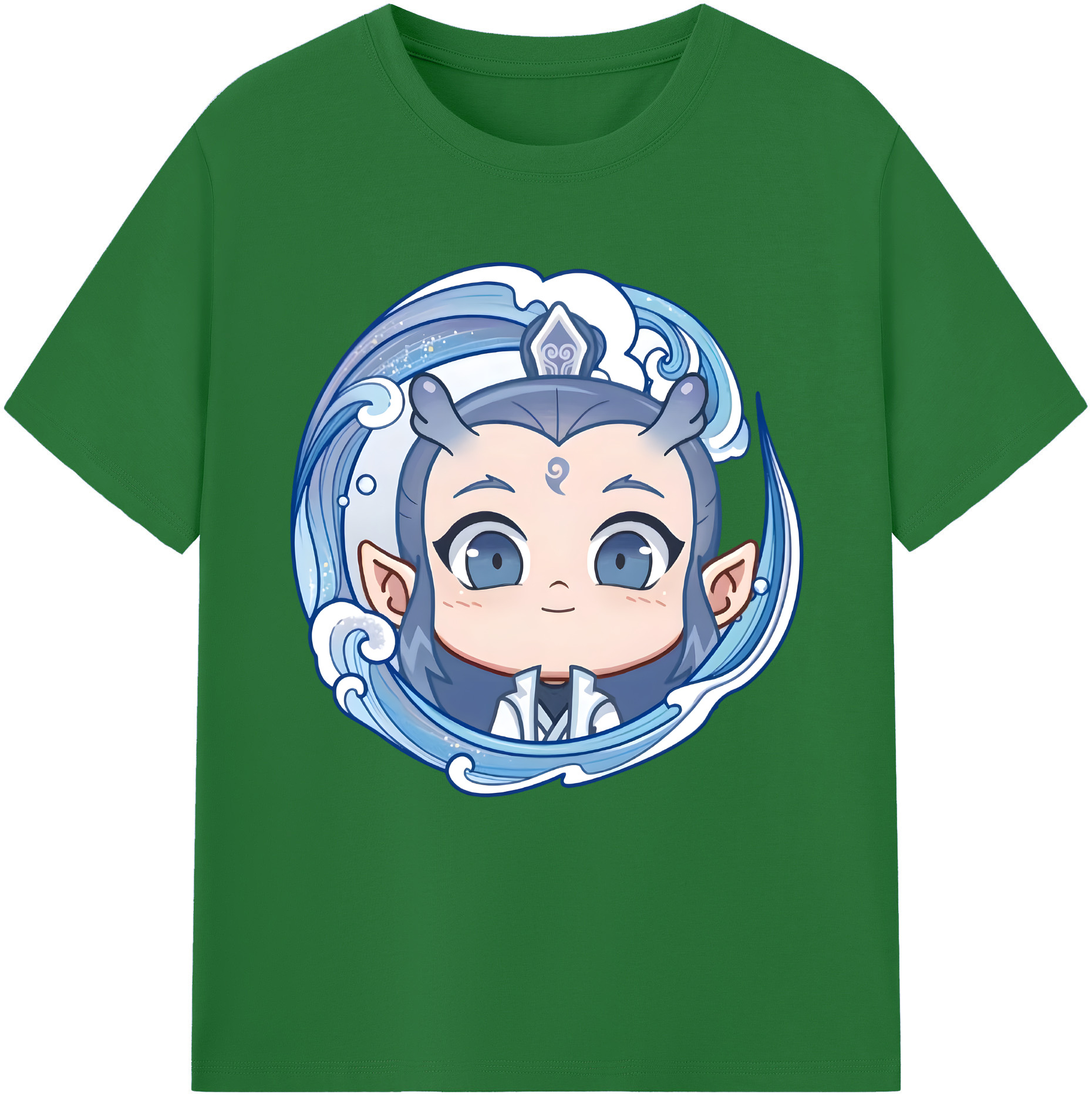 （画像用） Ne Zha 2 ナタ 魔童の大暴れ 綿100％半袖Tシャツ（フロントプリント）