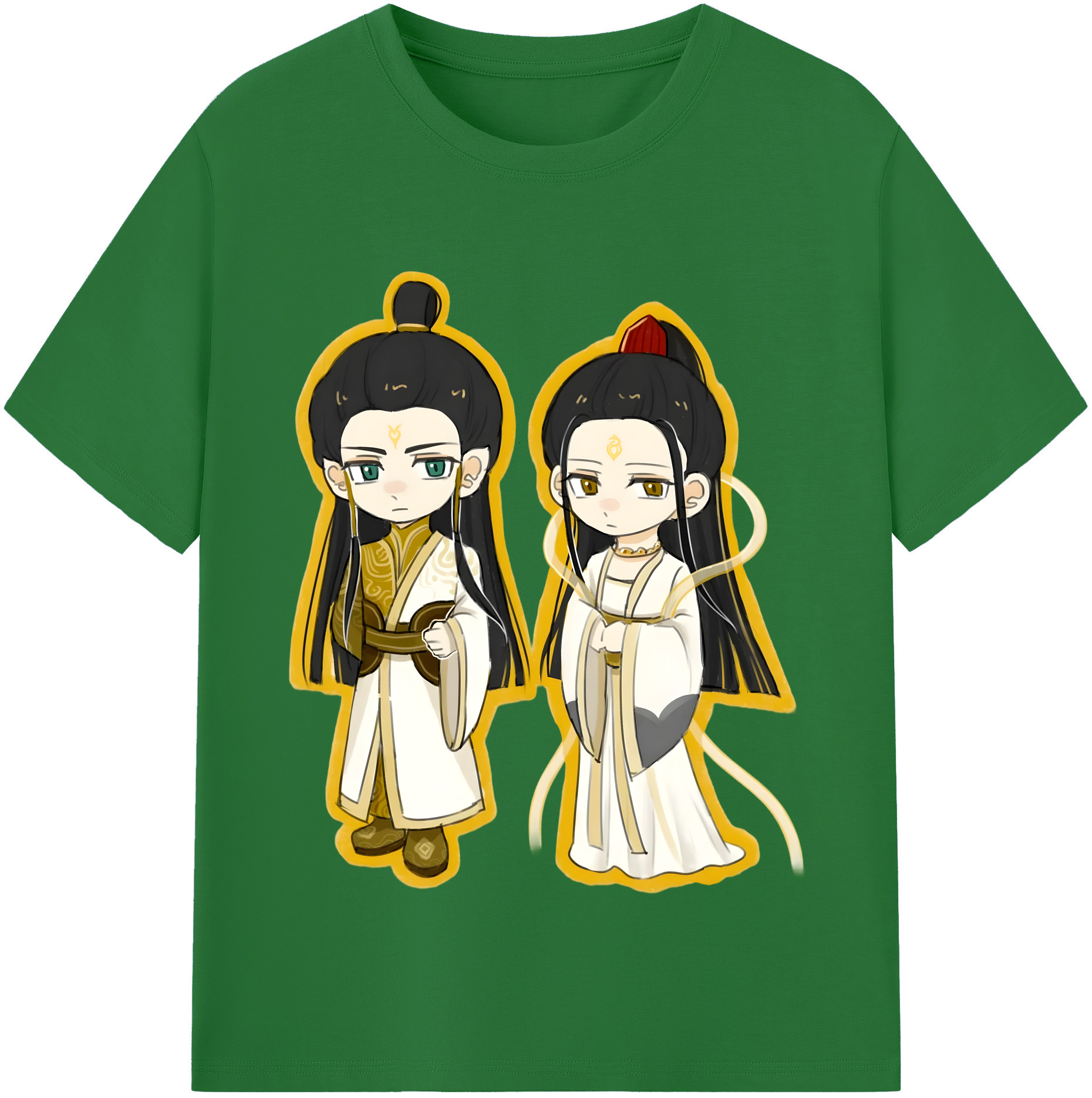 （画像用） Ne Zha 2 ナタ 魔童の大暴れ 綿100％半袖Tシャツ（フロントプリント）