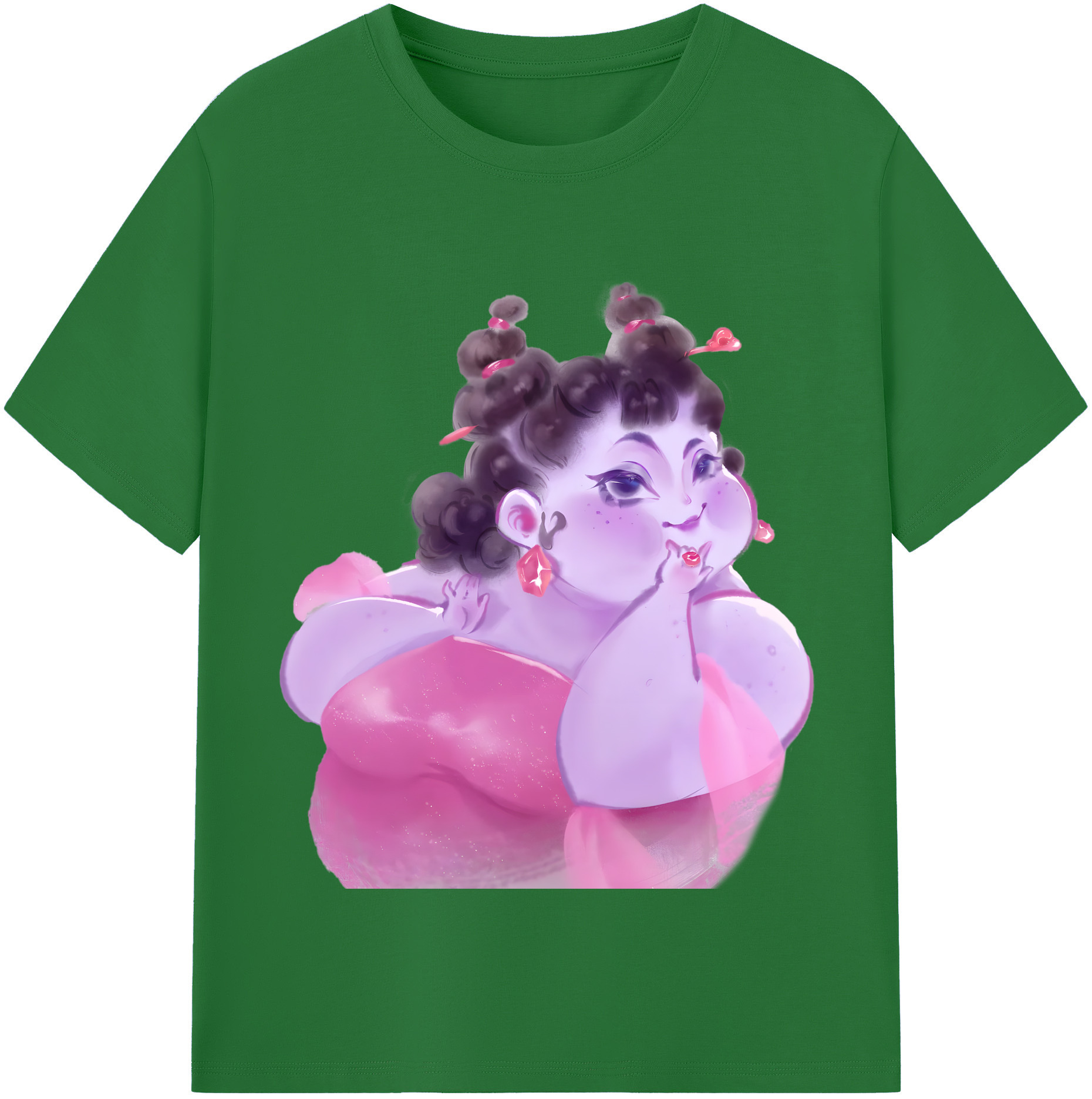 （画像用） Ne Zha 2 ナタ 魔童の大暴れ 綿100％半袖Tシャツ（フロントプリント）