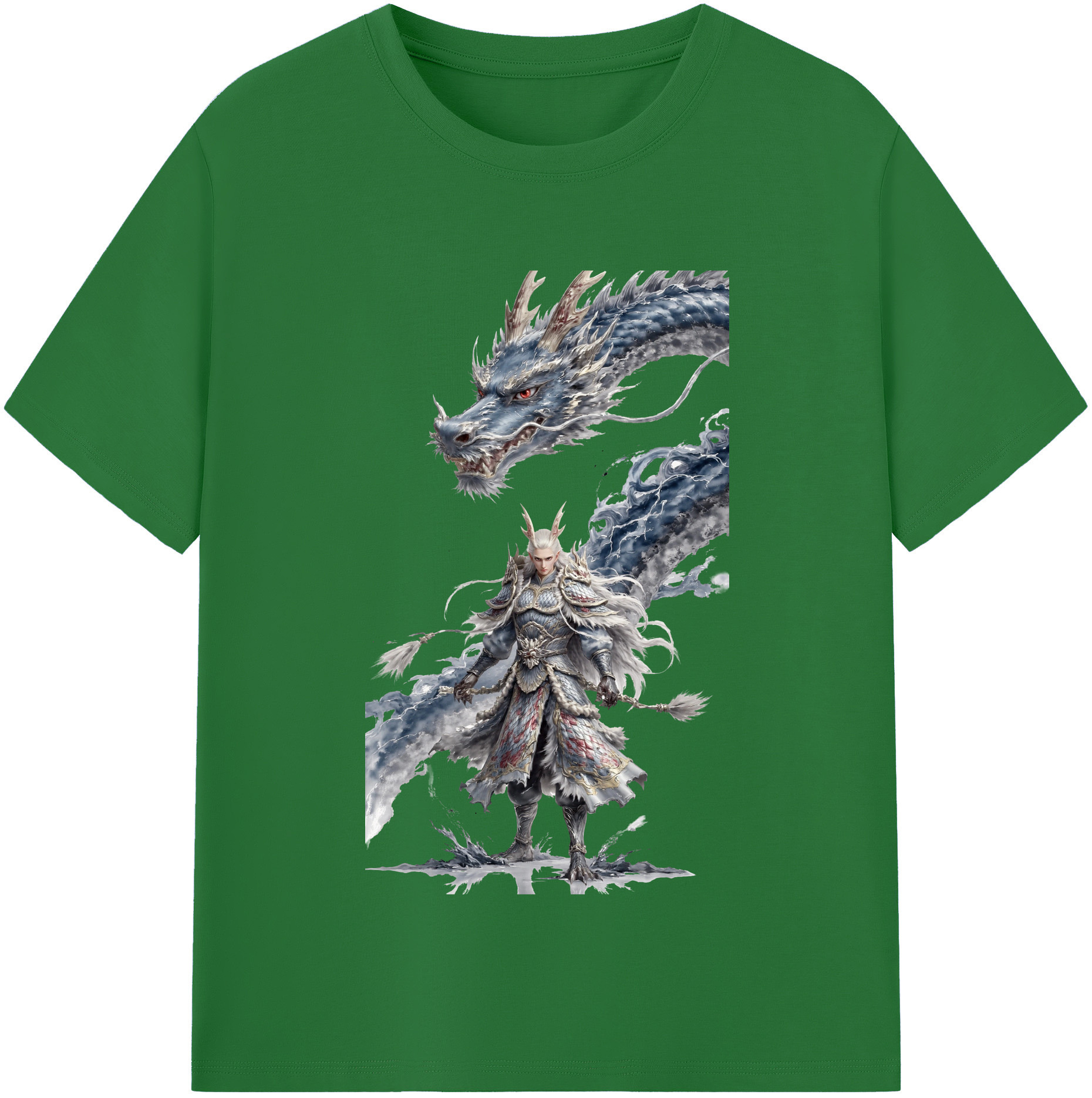 （画像用） Ne Zha 2 ナタ 魔童の大暴れ 綿100％半袖Tシャツ（フロントプリント）