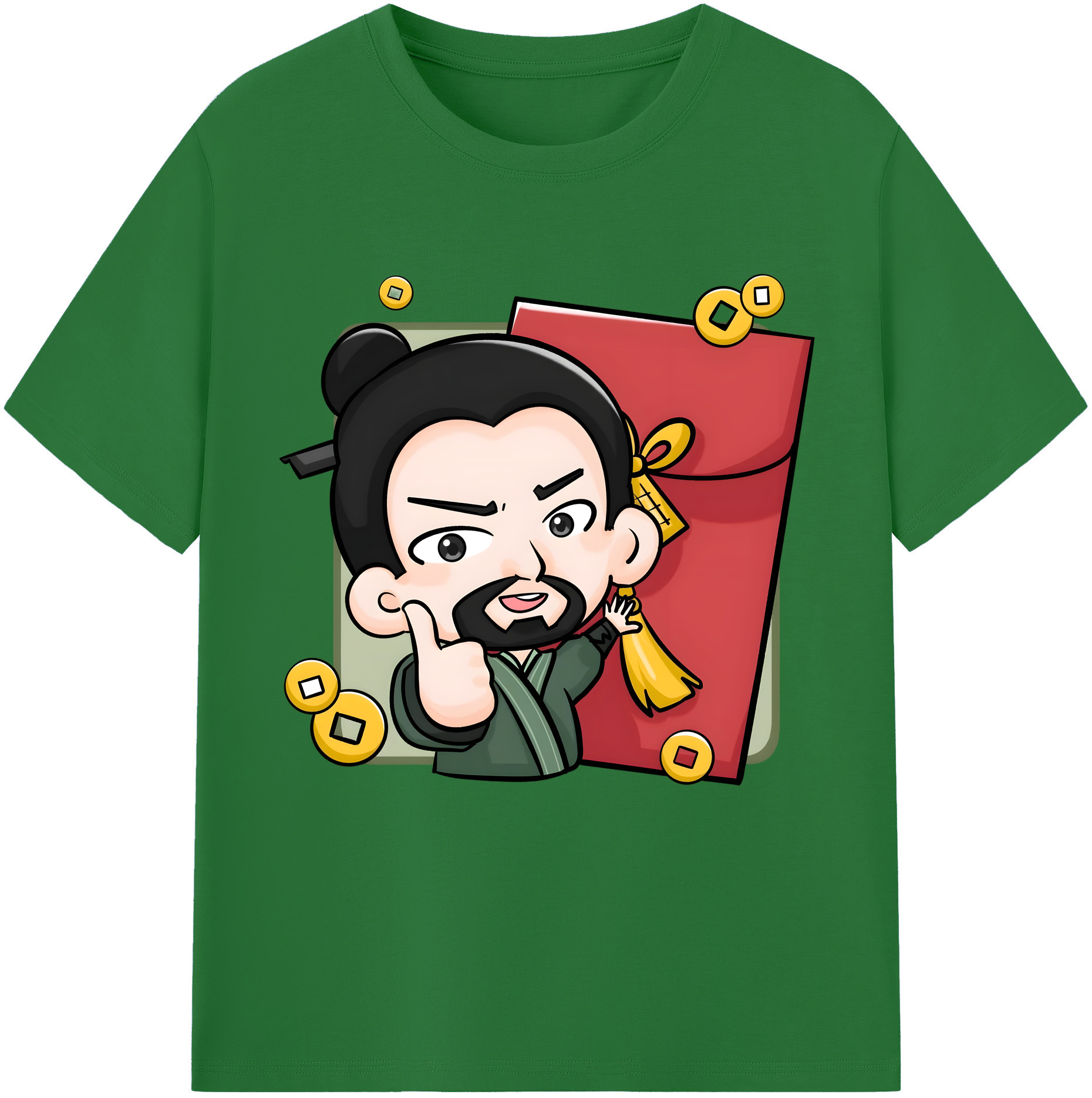 （画像用） Ne Zha 2 ナタ 魔童の大暴れ 綿100％半袖Tシャツ（フロントプリント）