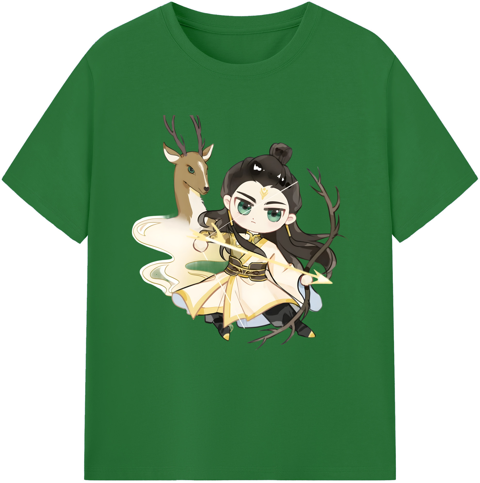 （画像用） Ne Zha 2 ナタ 魔童の大暴れ 綿100％半袖Tシャツ（フロントプリント）