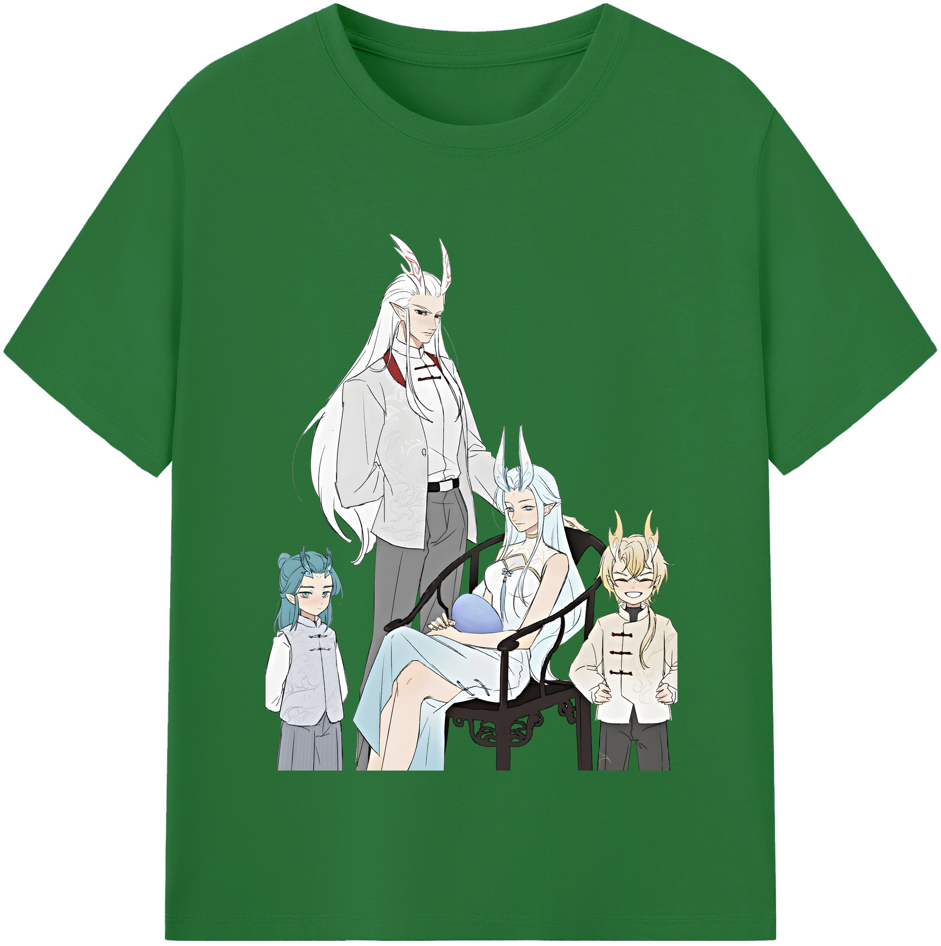 （画像用） Ne Zha 2 ナタ 魔童の大暴れ 綿100％半袖Tシャツ（フロントプリント）