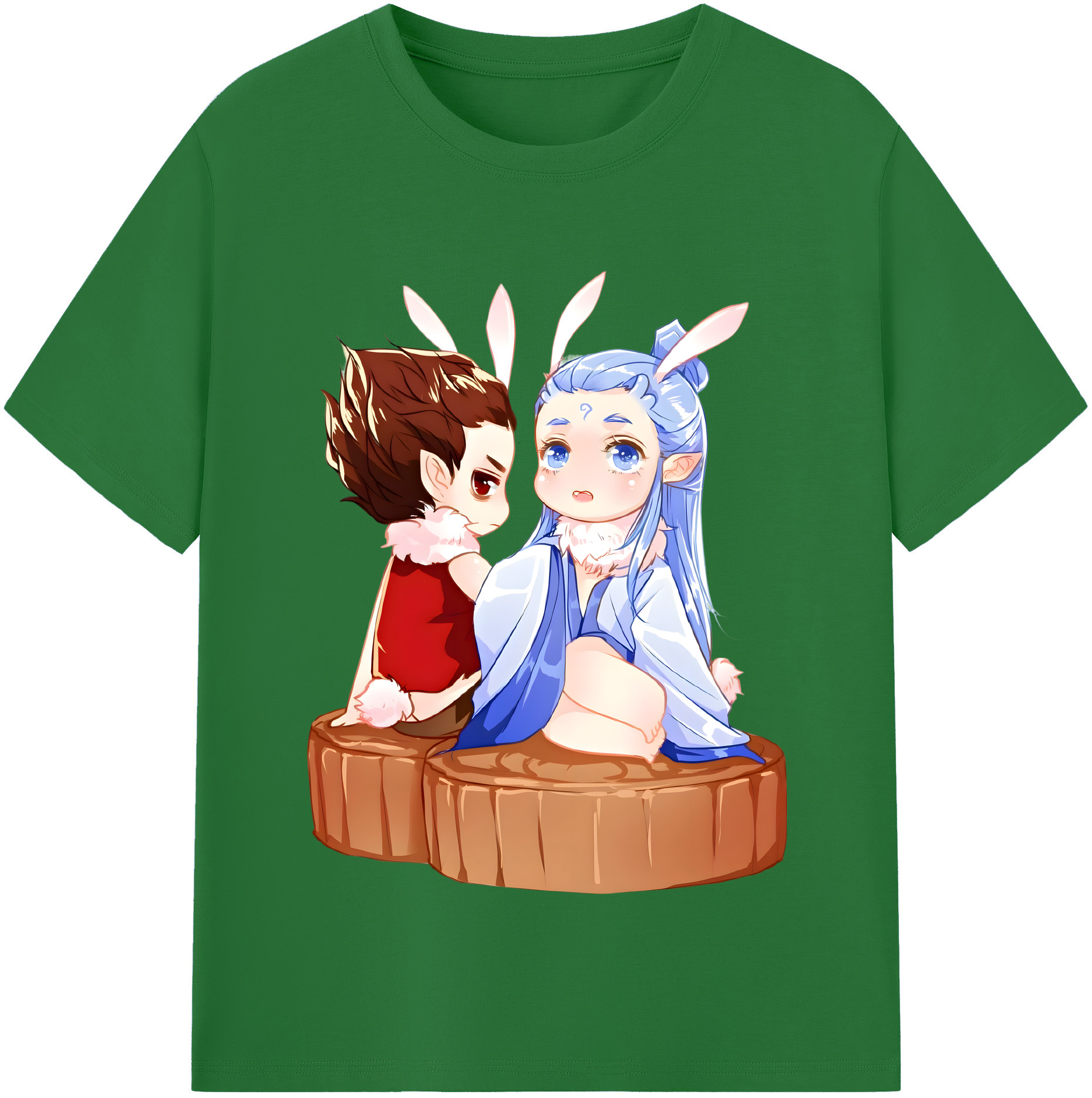 （画像用） Ne Zha 2 ナタ 魔童の大暴れ 綿100％半袖Tシャツ（フロントプリント）