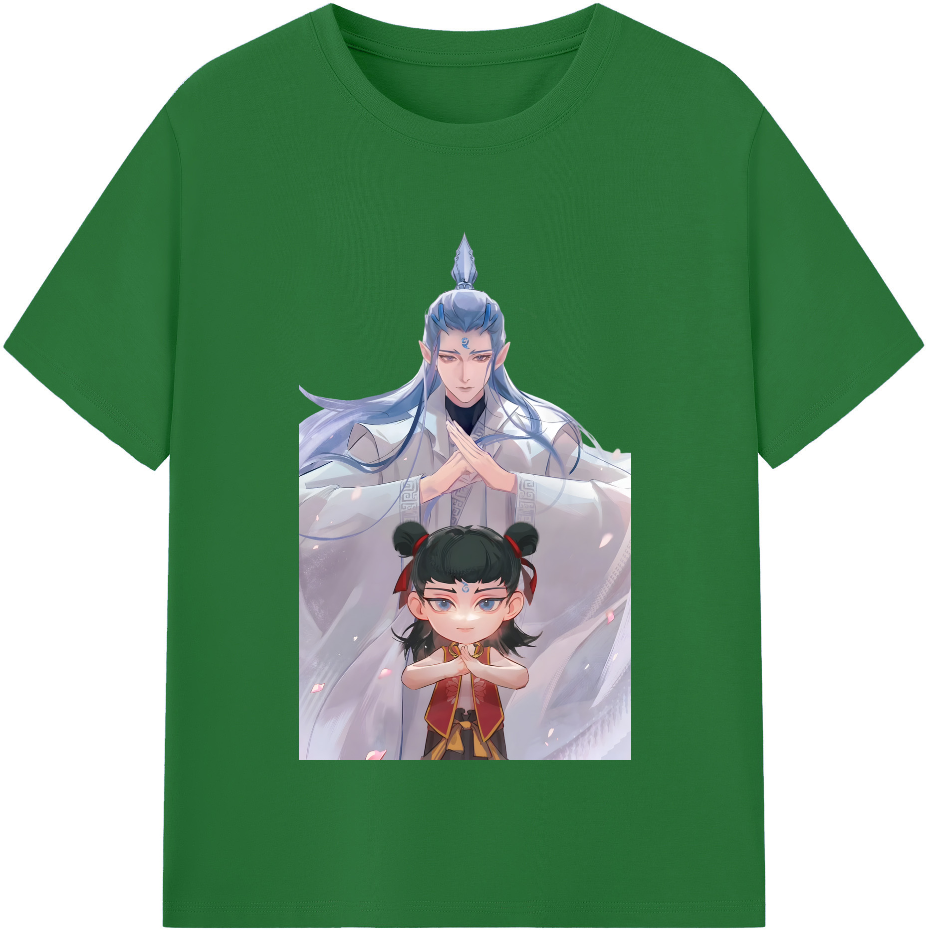 （画像用） Ne Zha 2 ナタ 魔童の大暴れ 綿100％半袖Tシャツ（フロントプリント）