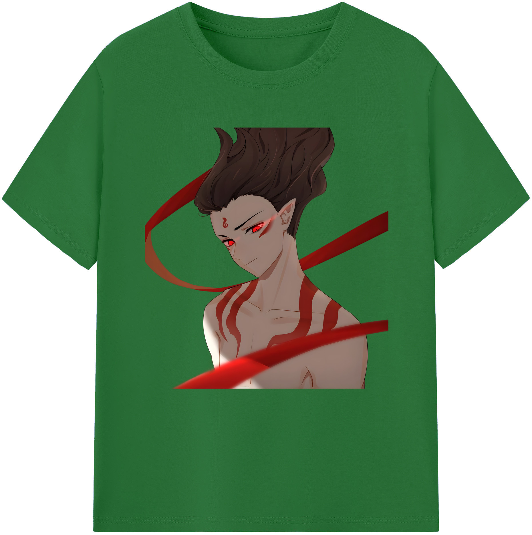 （画像用） Ne Zha 2 ナタ 魔童の大暴れ 綿100％半袖Tシャツ（フロントプリント）