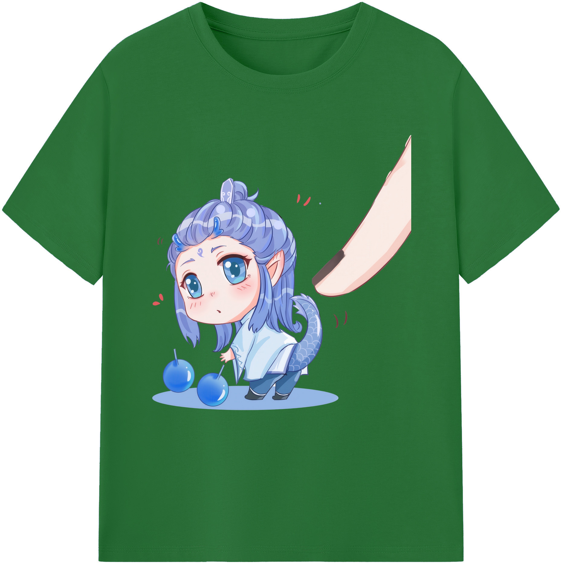 （画像用） Ne Zha 2 ナタ 魔童の大暴れ 綿100％半袖Tシャツ（フロントプリント）