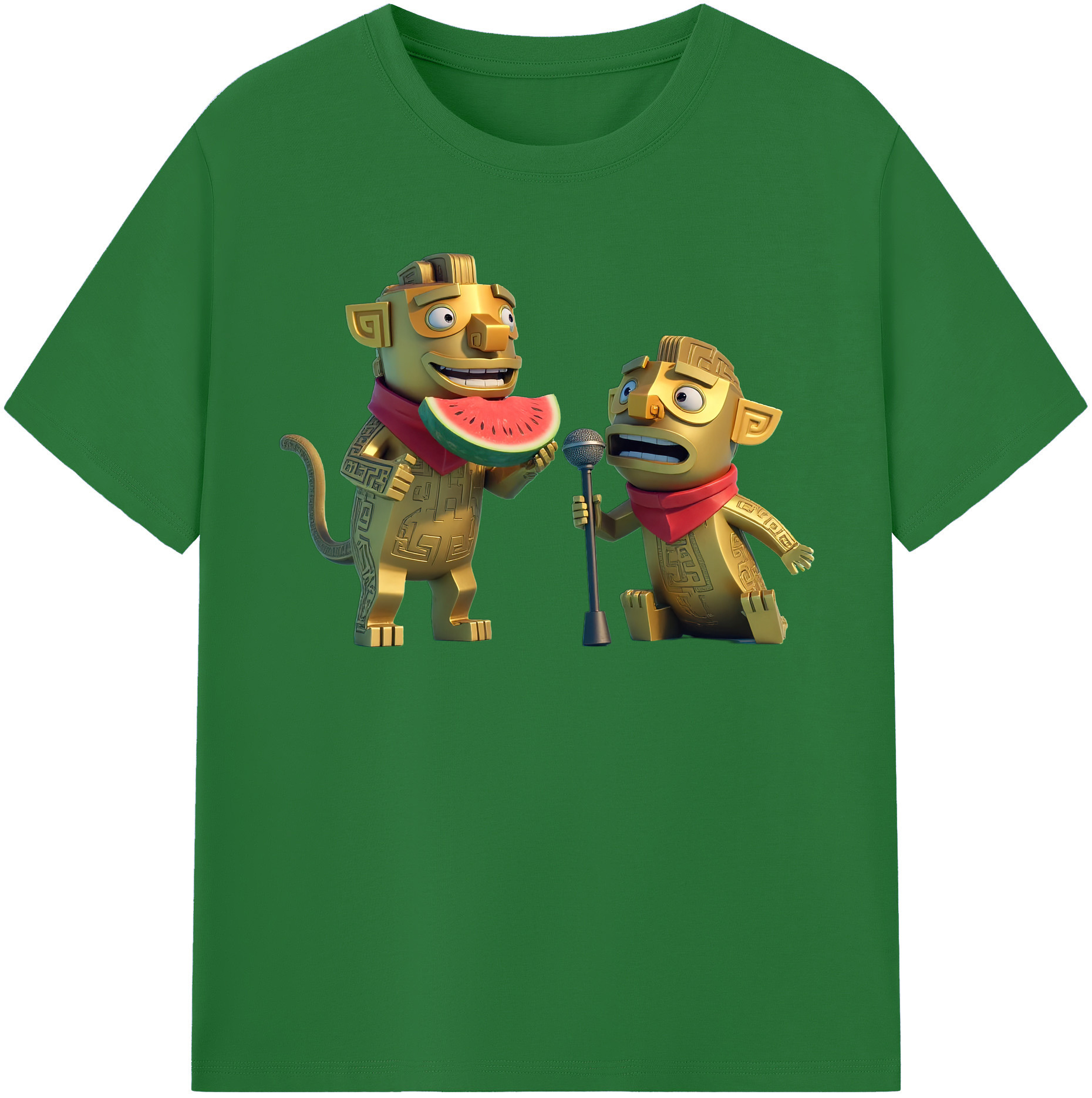 （画像用） Ne Zha 2 ナタ 魔童の大暴れ 綿100％半袖Tシャツ（フロントプリント）