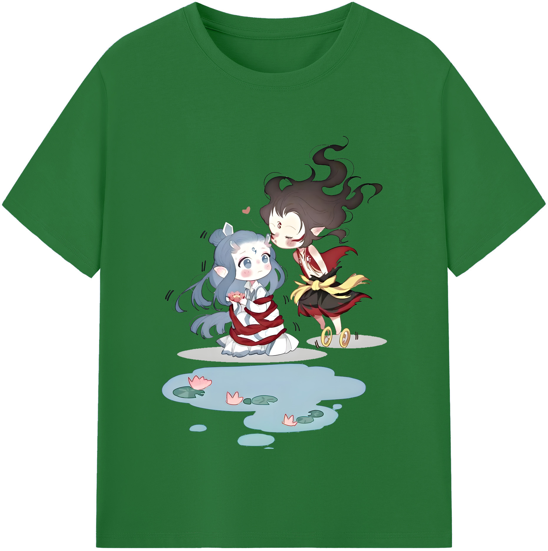 （画像用） Ne Zha 2 ナタ 魔童の大暴れ 綿100％半袖Tシャツ（フロントプリント）