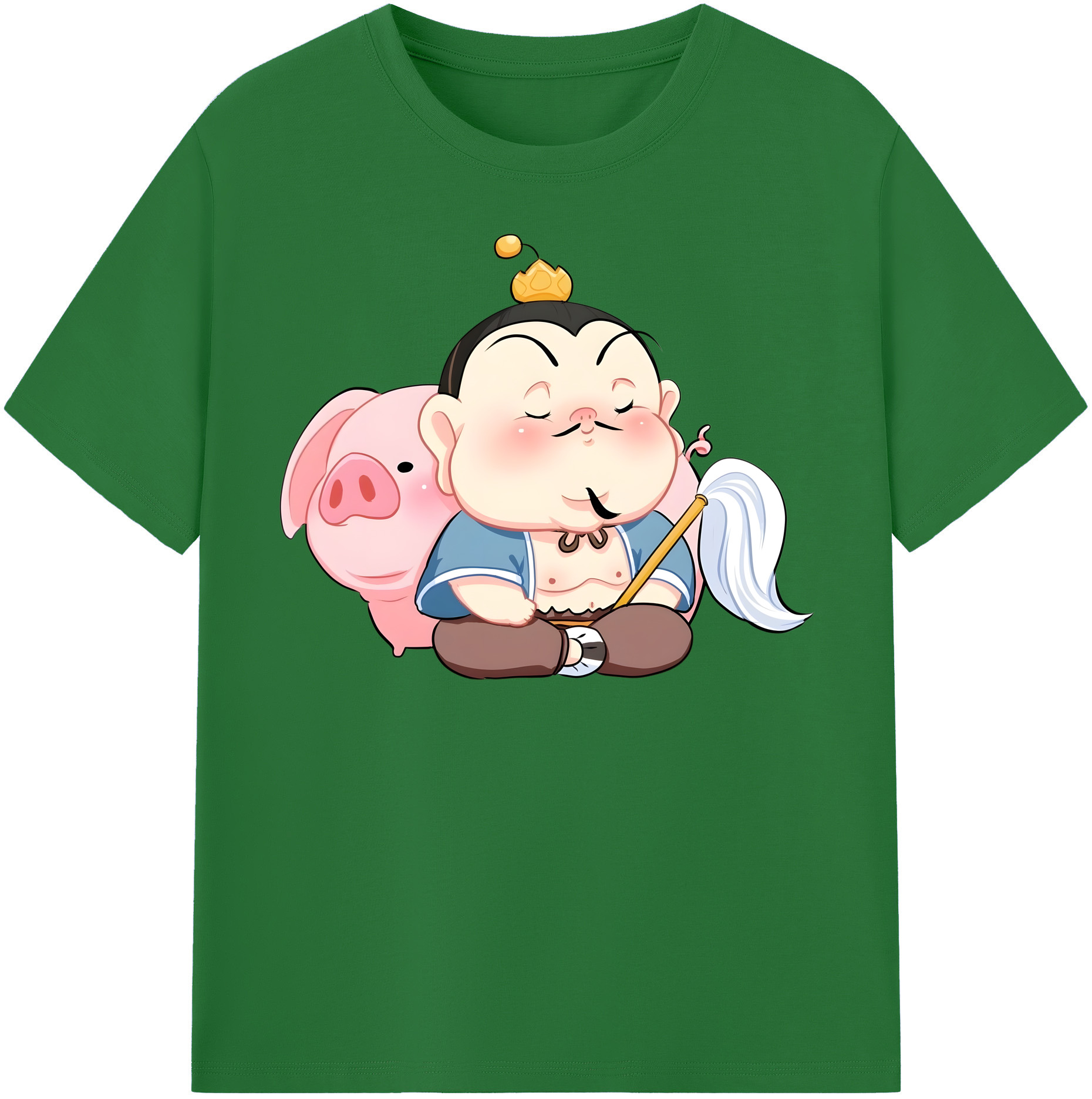 （画像用） Ne Zha 2 ナタ 魔童の大暴れ 綿100％半袖Tシャツ（フロントプリント）