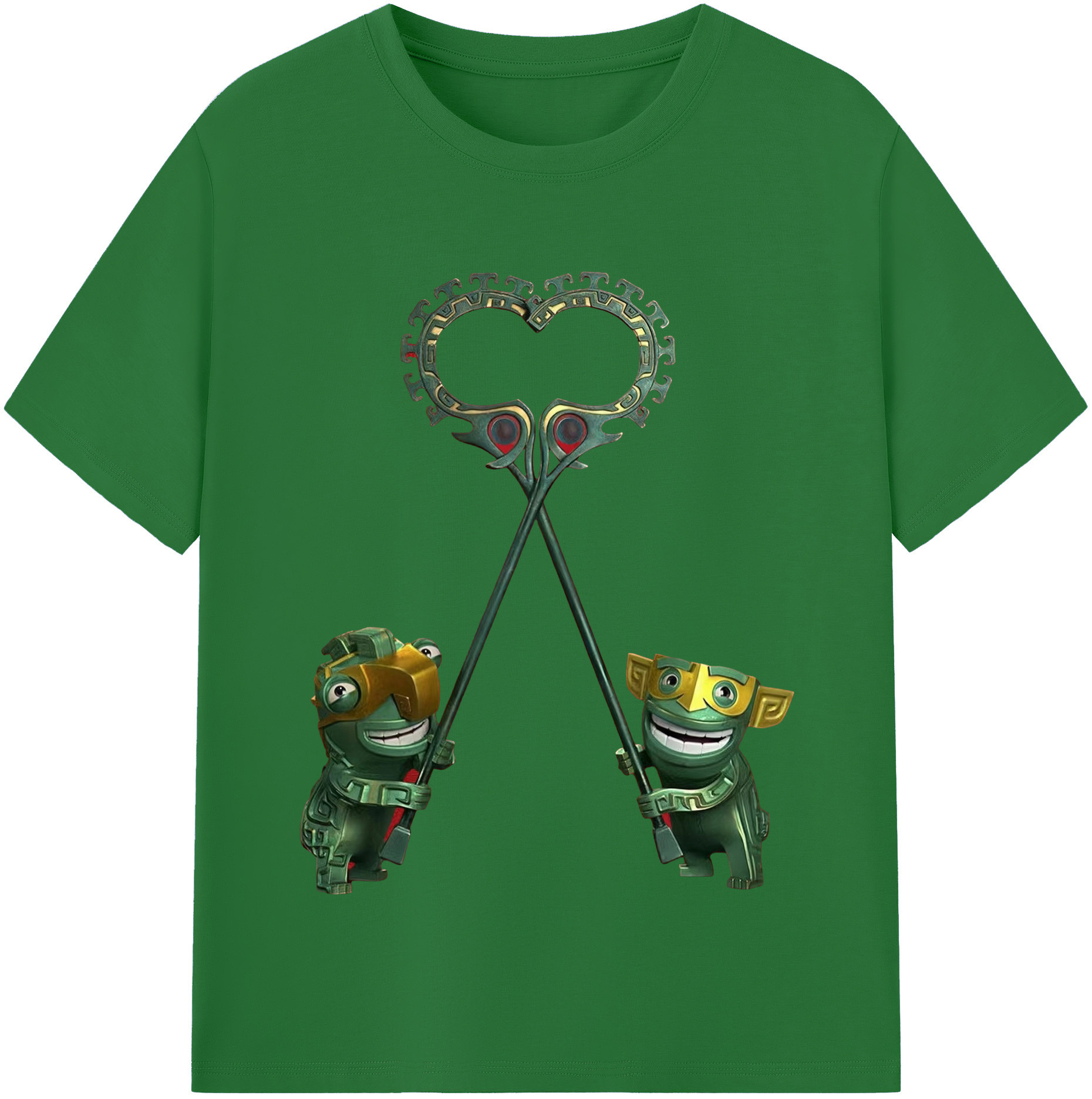 （画像用） Ne Zha 2 ナタ 魔童の大暴れ 綿100％半袖Tシャツ（フロントプリント）