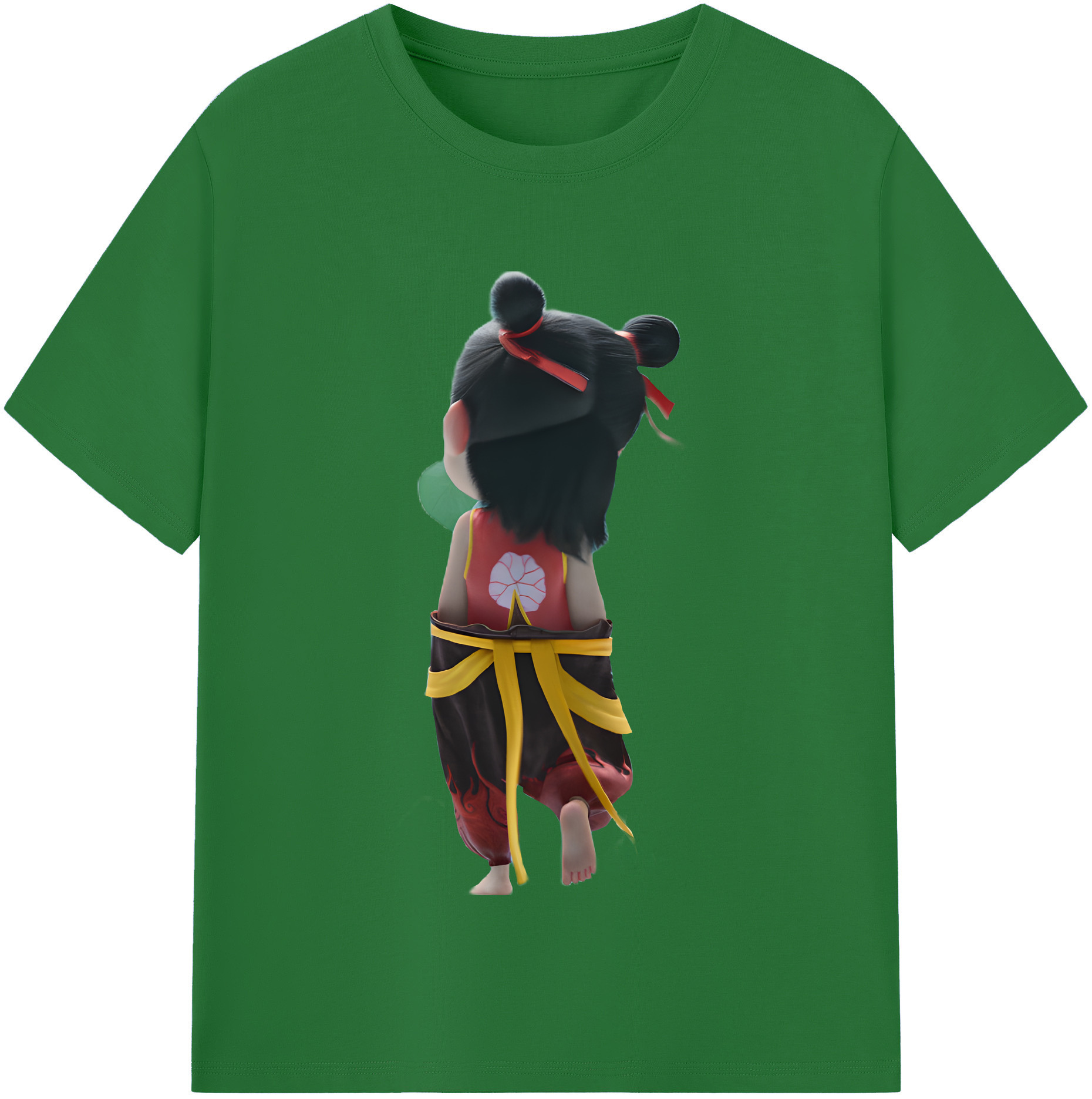 （画像用） Ne Zha 2 ナタ 魔童の大暴れ 綿100％半袖Tシャツ（フロントプリント）