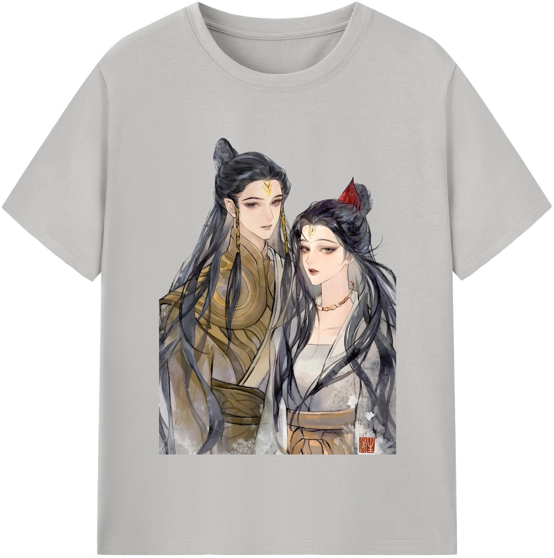 （画像用） Ne Zha 2 ナタ 魔童の大暴れ 綿100％半袖Tシャツ（フロントプリント）