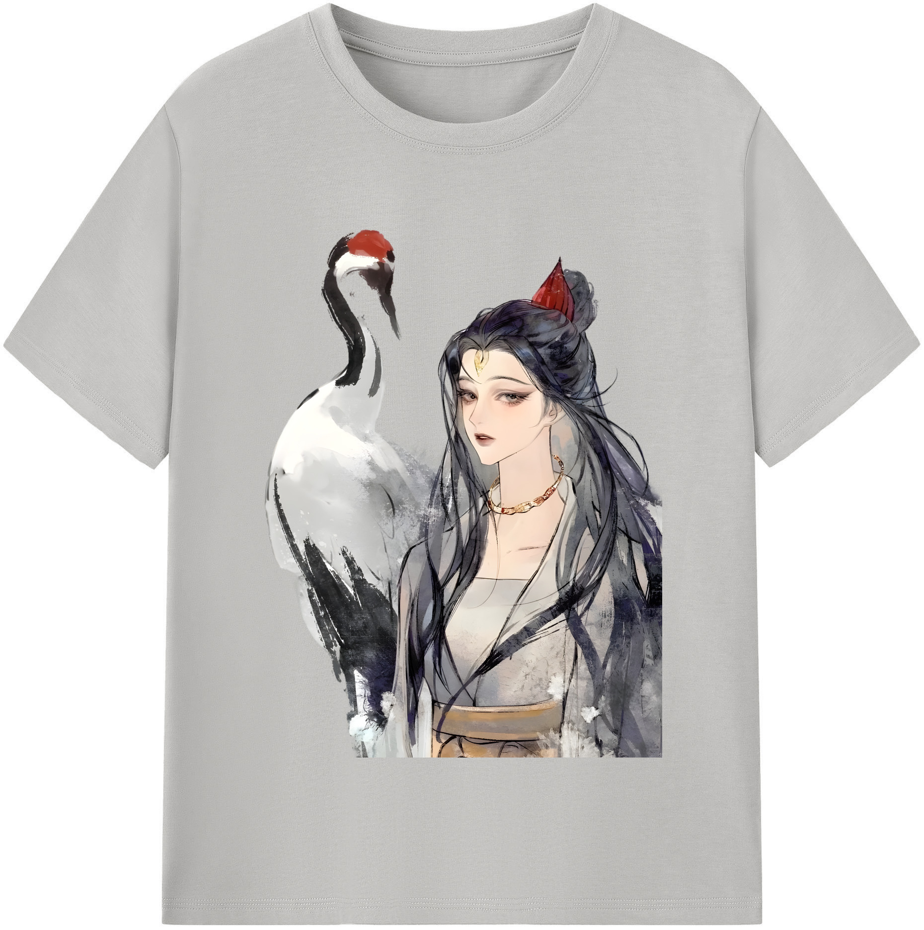 （画像用） Ne Zha 2 ナタ 魔童の大暴れ 綿100％半袖Tシャツ（フロントプリント）