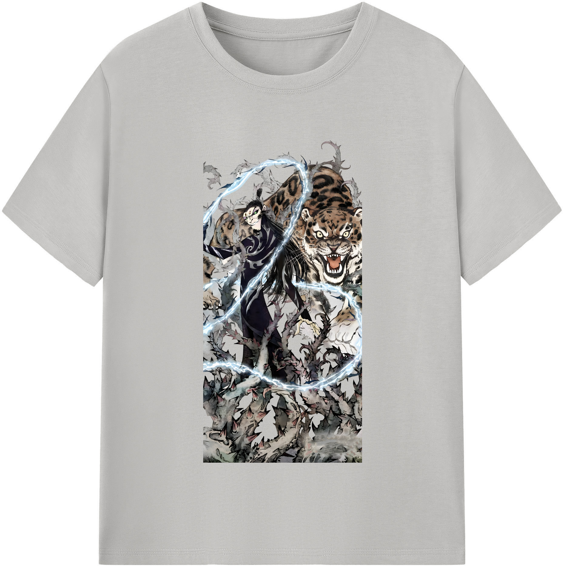 （画像用） Ne Zha 2 ナタ 魔童の大暴れ 綿100％半袖Tシャツ（フロントプリント）