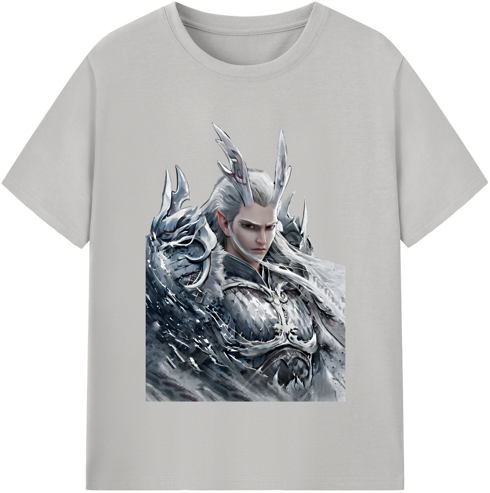 （画像用） Ne Zha 2 ナタ 魔童の大暴れ 綿100％半袖Tシャツ（フロントプリント）