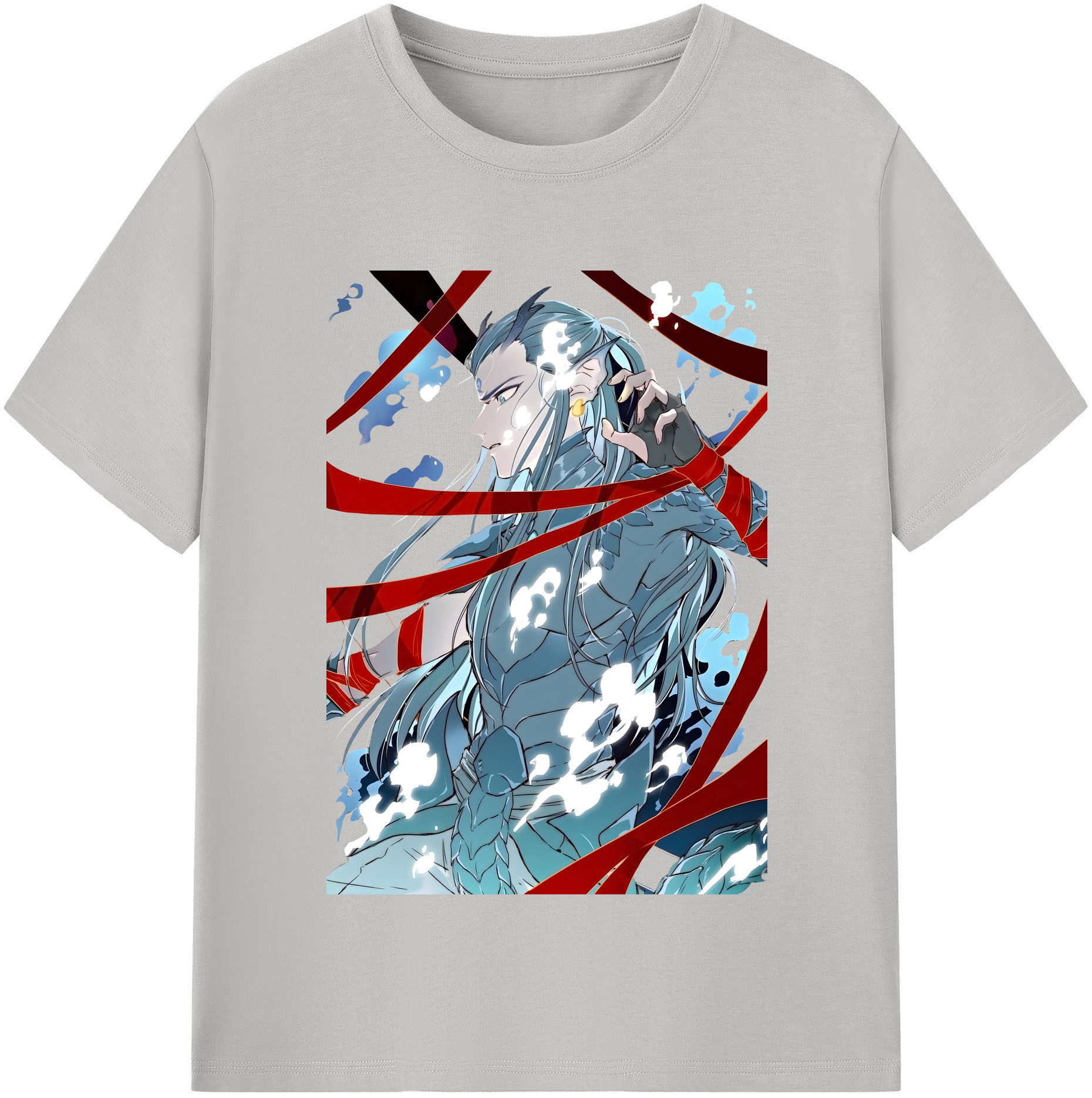 （画像用） Ne Zha 2 ナタ 魔童の大暴れ 綿100％半袖Tシャツ（フロントプリント）