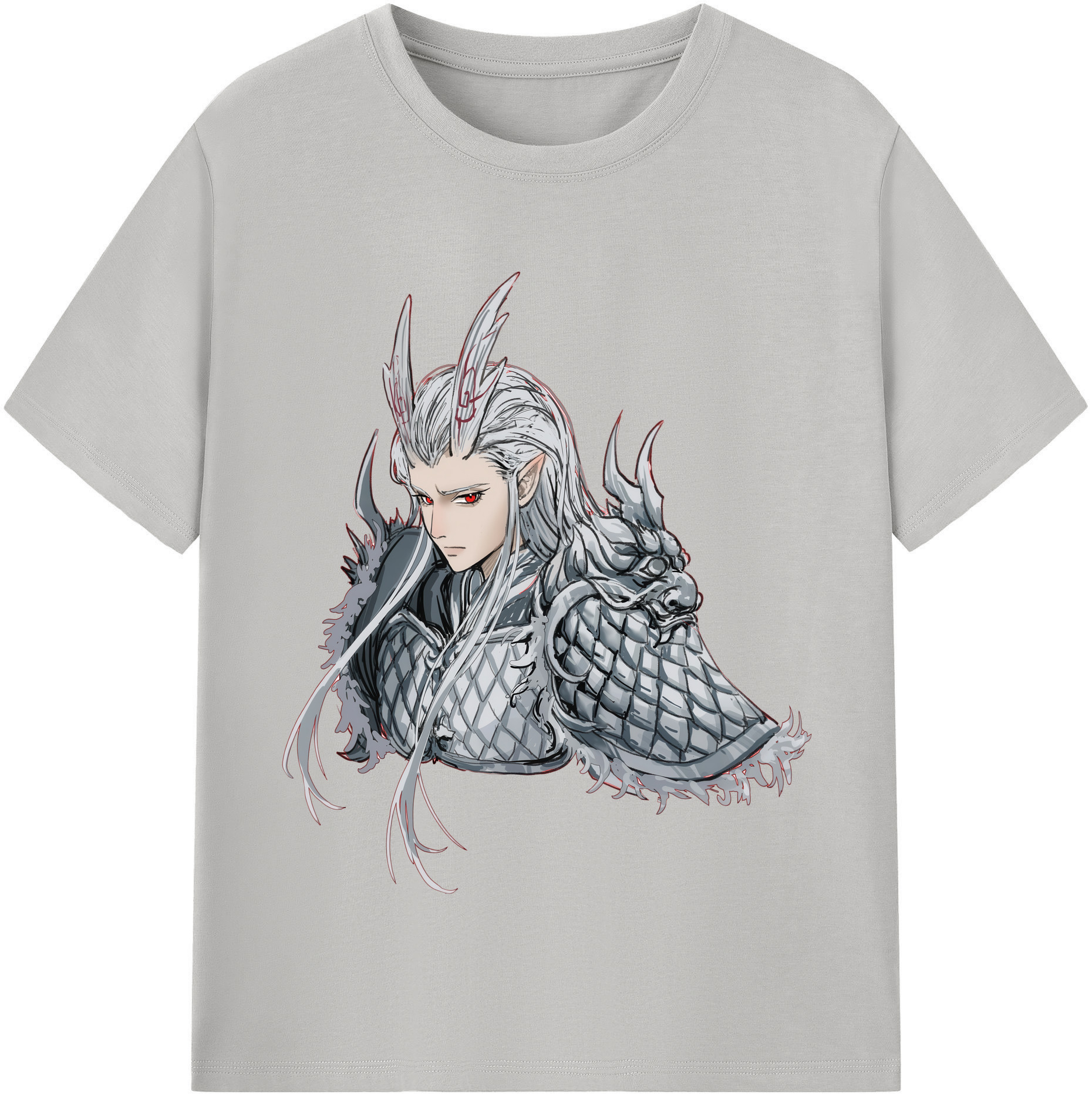 （画像用） Ne Zha 2 ナタ 魔童の大暴れ 綿100％半袖Tシャツ（フロントプリント）