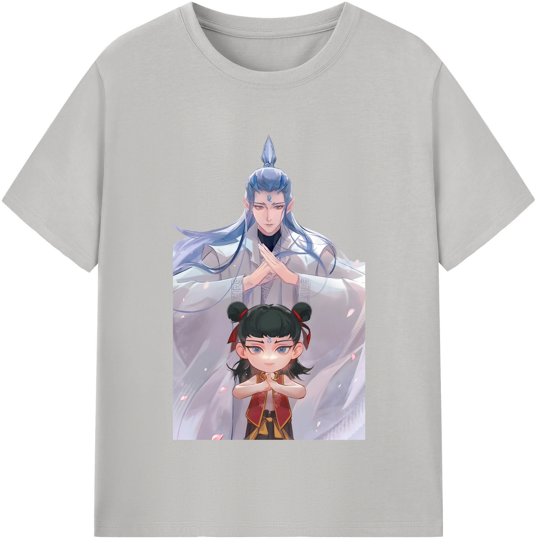 （画像用） Ne Zha 2 ナタ 魔童の大暴れ 綿100％半袖Tシャツ（フロントプリント）