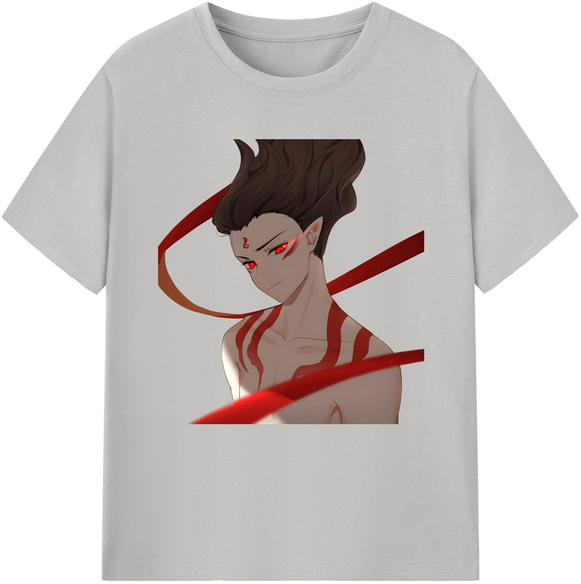 （画像用） Ne Zha 2 ナタ 魔童の大暴れ 綿100％半袖Tシャツ（フロントプリント）