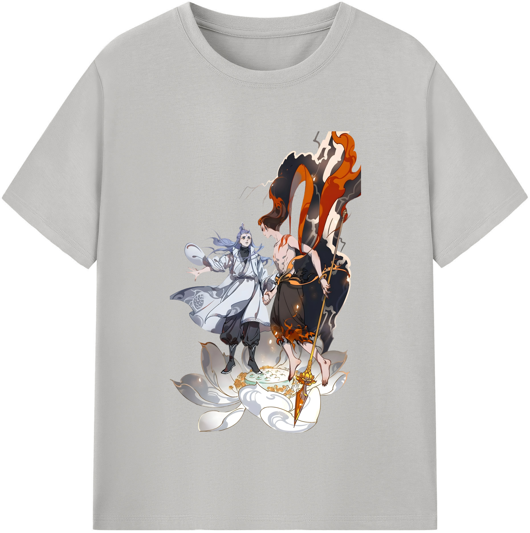 （画像用） Ne Zha 2 ナタ 魔童の大暴れ 綿100％半袖Tシャツ（フロントプリント）