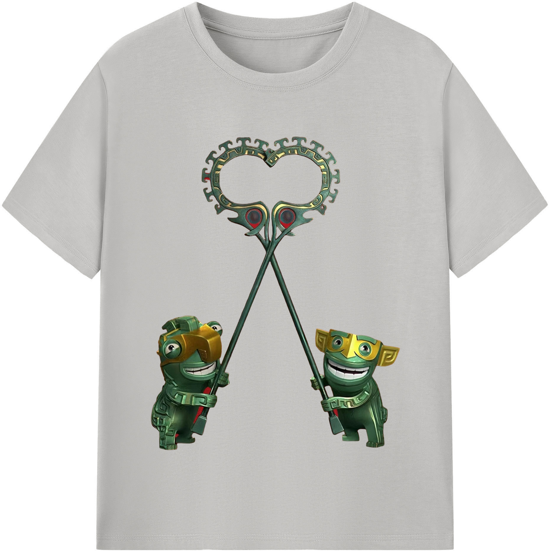 （画像用） Ne Zha 2 ナタ 魔童の大暴れ 綿100％半袖Tシャツ（フロントプリント）